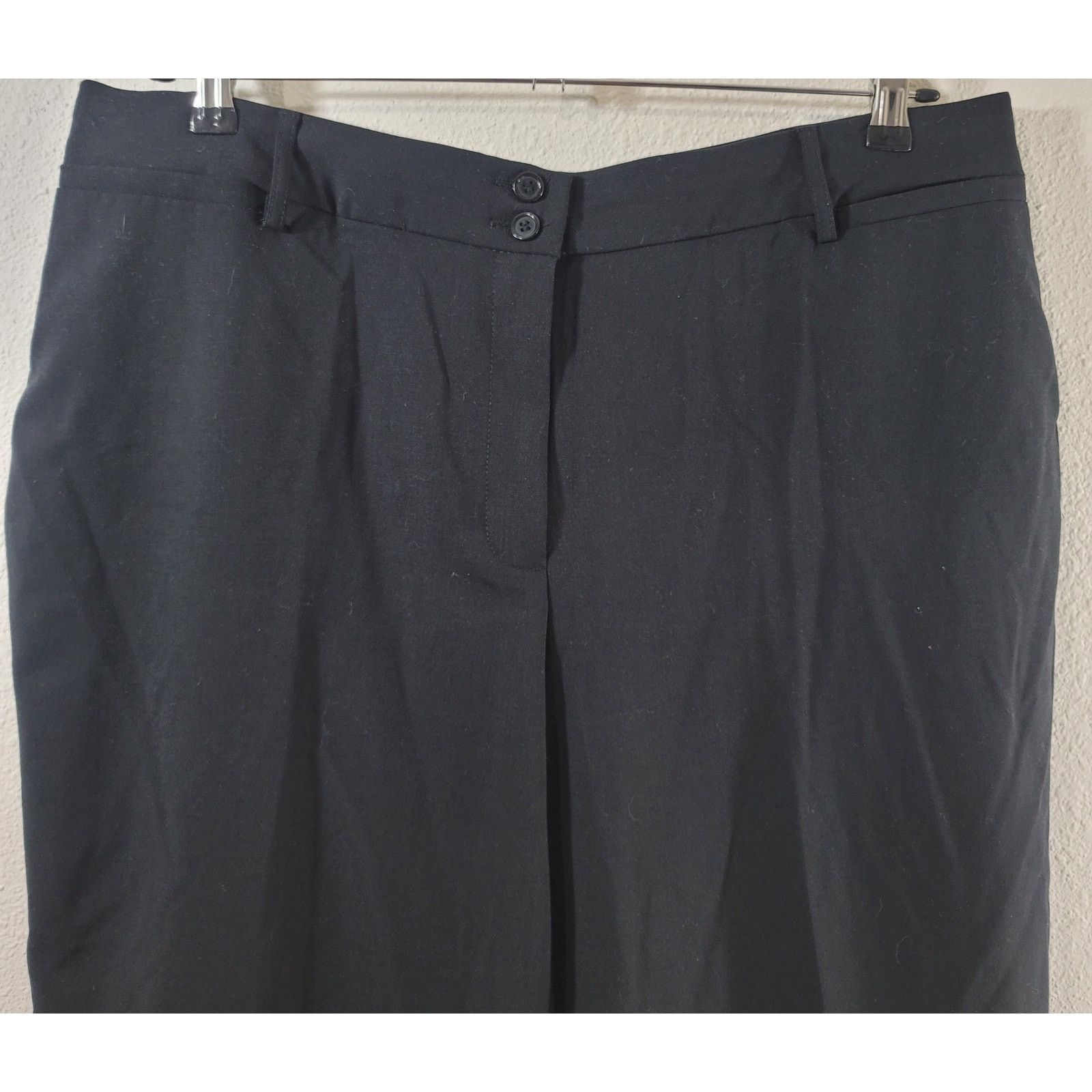 Other Ninety Woman Black Flat Front Cropped Pants 18W Plus Stretch Size 40" / US 18 - 5 Thumbnail