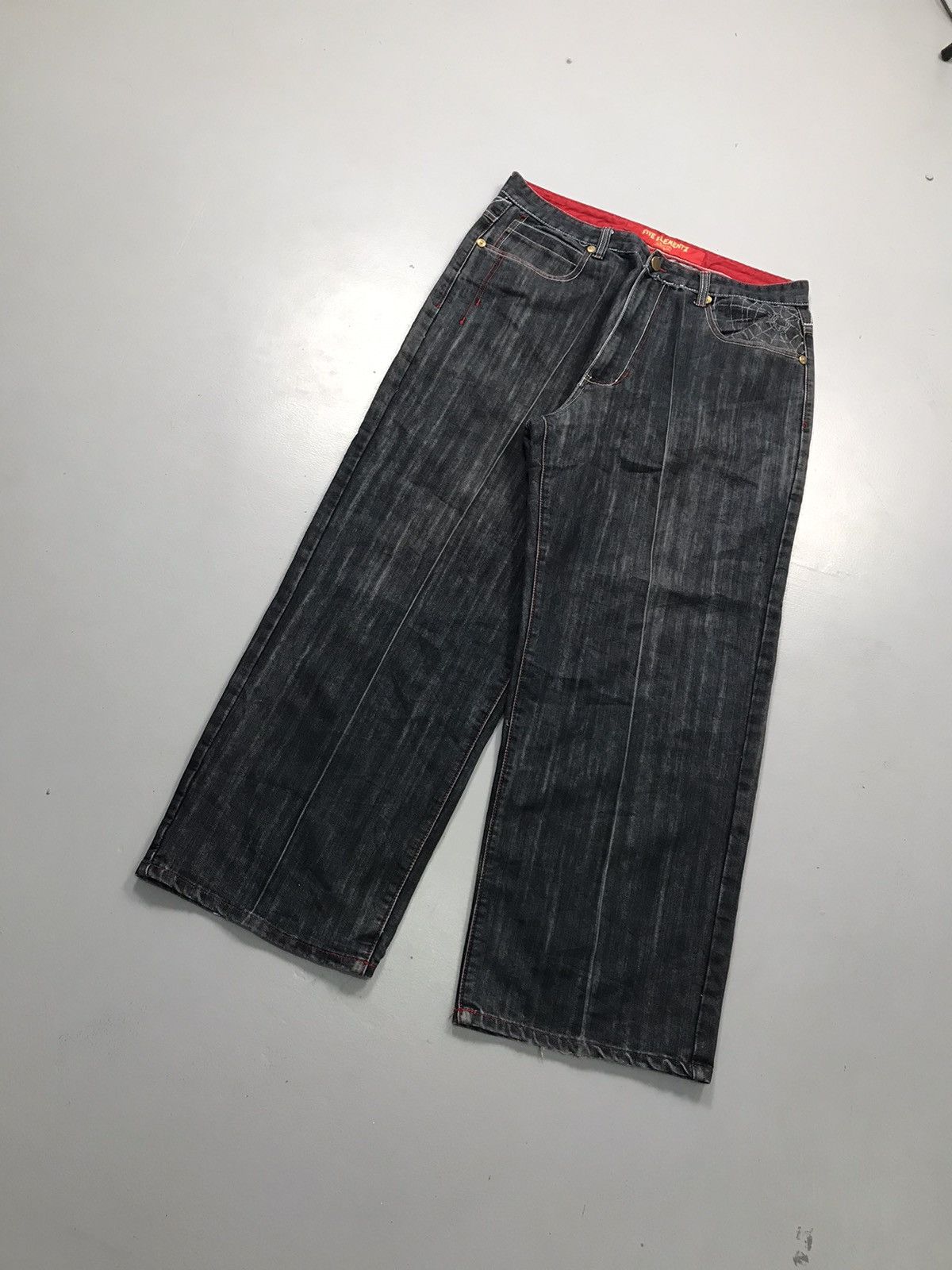 JNCO Vintage five elements embroidered denim Size US 34 / EU 50 - 3 Thumbnail