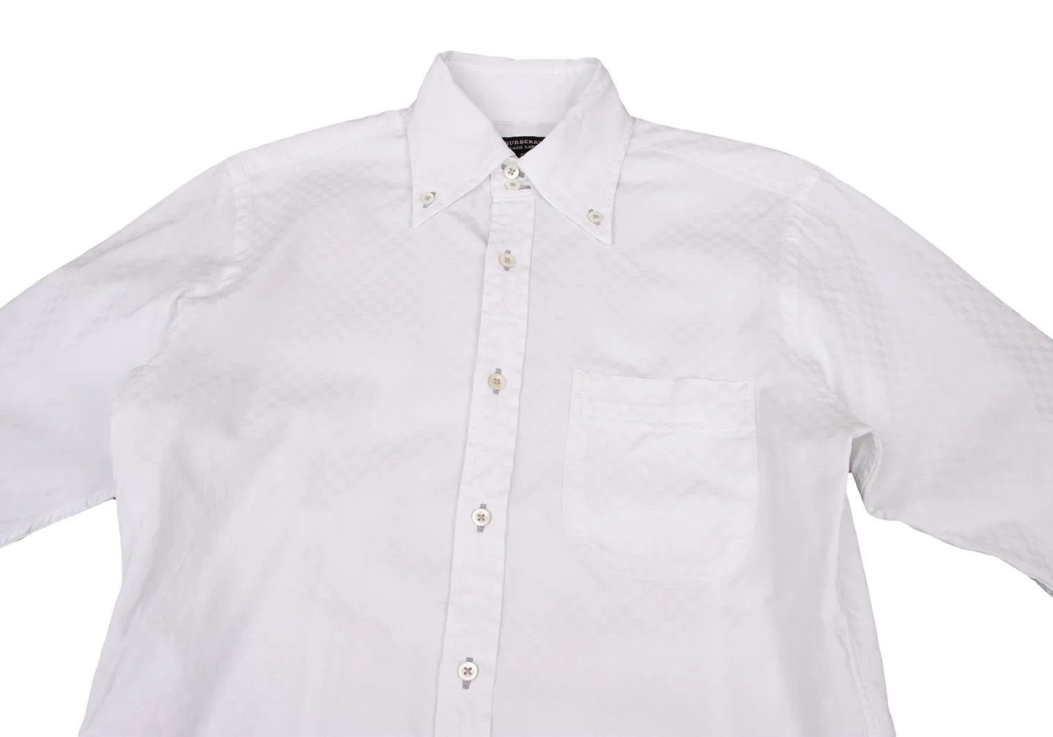 Burberry Checkered Jacquard Button-Down Shirt in White, Size 38 Size US S / EU 44-46 / 1 - 2 Thumbnail