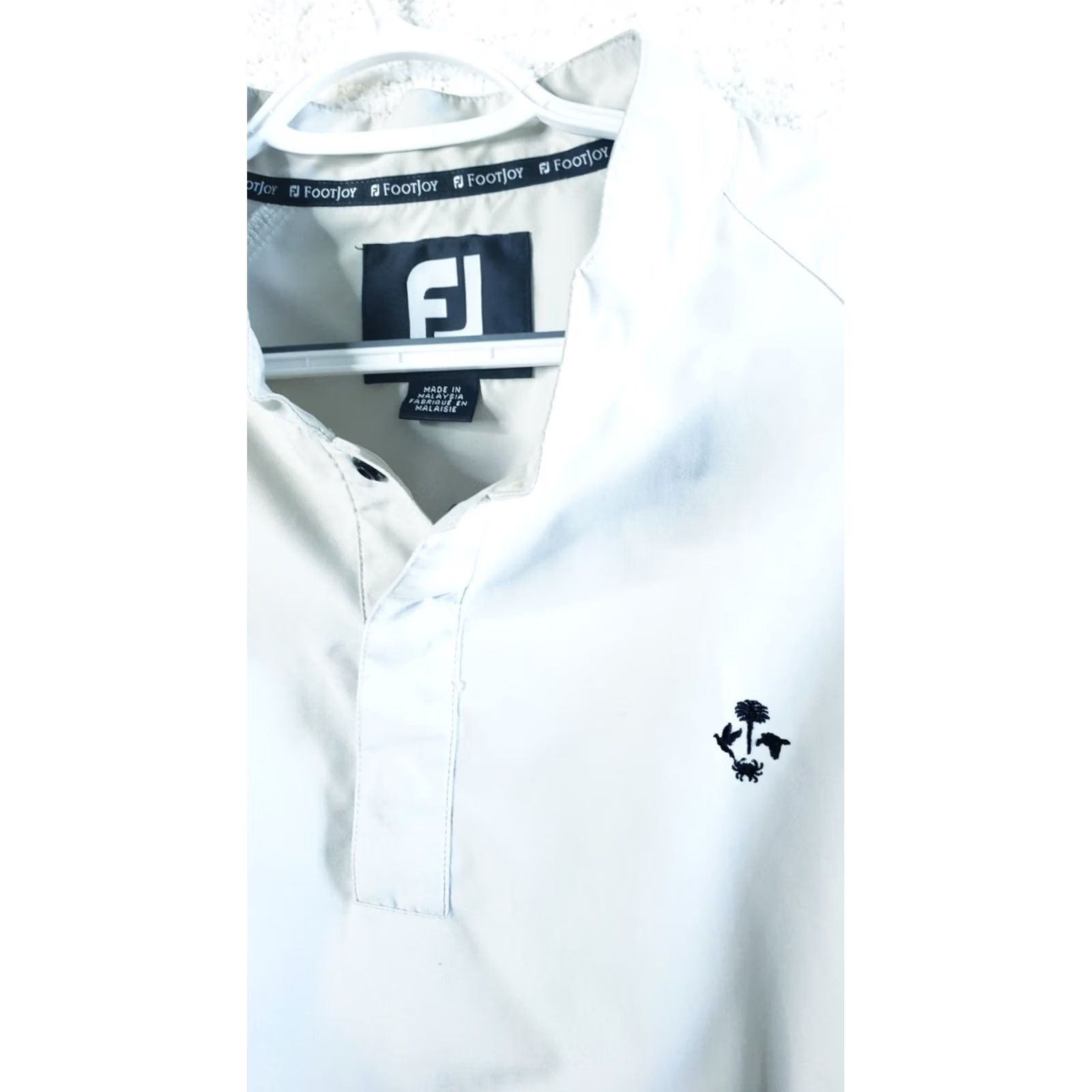 Footjoy FOOTJOY Golf Pullover Wind Jacket Men's Large Beige Long Sleeve 1/4 Snap Size US L / EU 52-54 / 3 - 3 Thumbnail