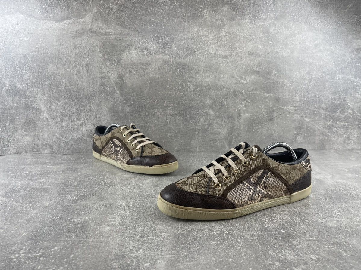 Gucci Gucci GG Supreme Guccissima Python Trim Sneakers Sneakers Size US 10 / IT 40 - 4 Thumbnail
