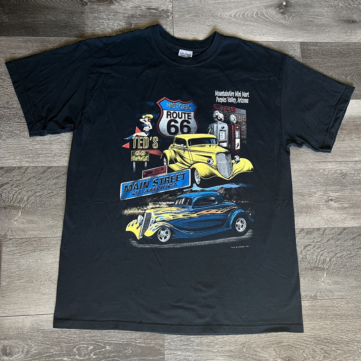 Vintage Vintage 2000s Route 66 Mini Mart Retro Car Graphic Tee 1925 Size US L / EU 52-54 / 3 - 2 Thumbnail
