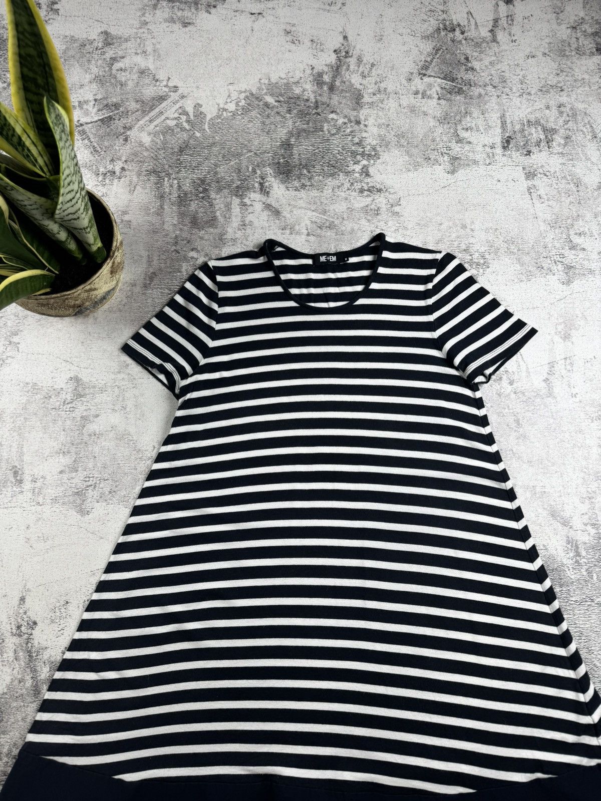 ME+EM ME+EM Stretch Dress Cotton Medium Size Women’s Striped Summer Design Tunic Shirt Size M / US 6-8 / IT 42-44 - 5 Thumbnail