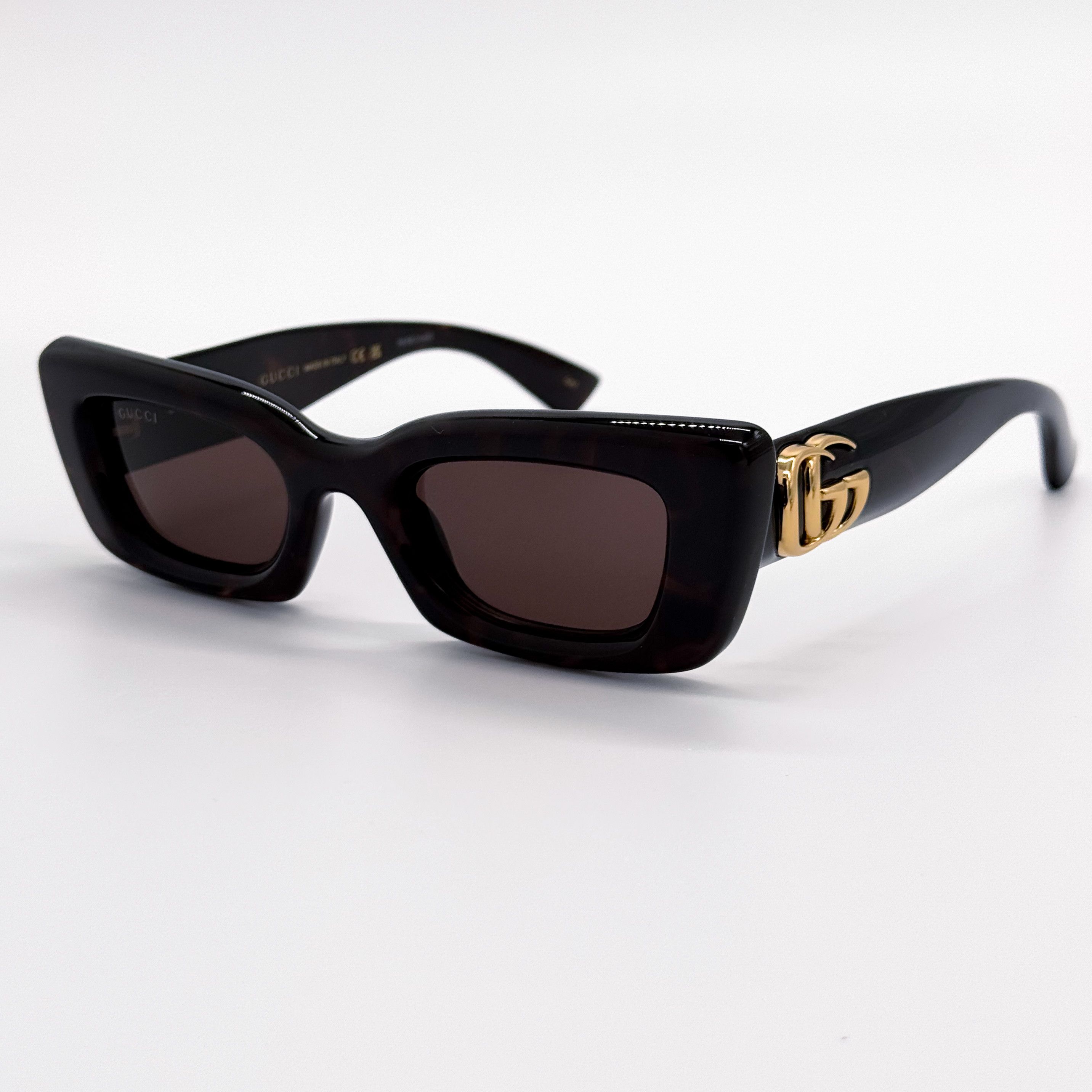 Gucci NEW GUCCI GG1827S 002 WOMEN DARK HAVANA SUNGLASSES GUCCI Size ONE SIZE - 5 Thumbnail