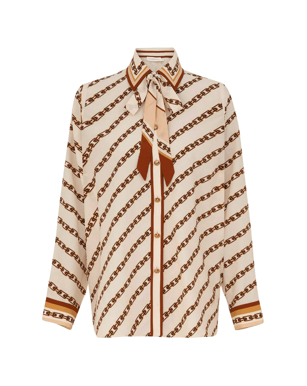 oc11z0226 Relaxed Shirt In Cream/Brown