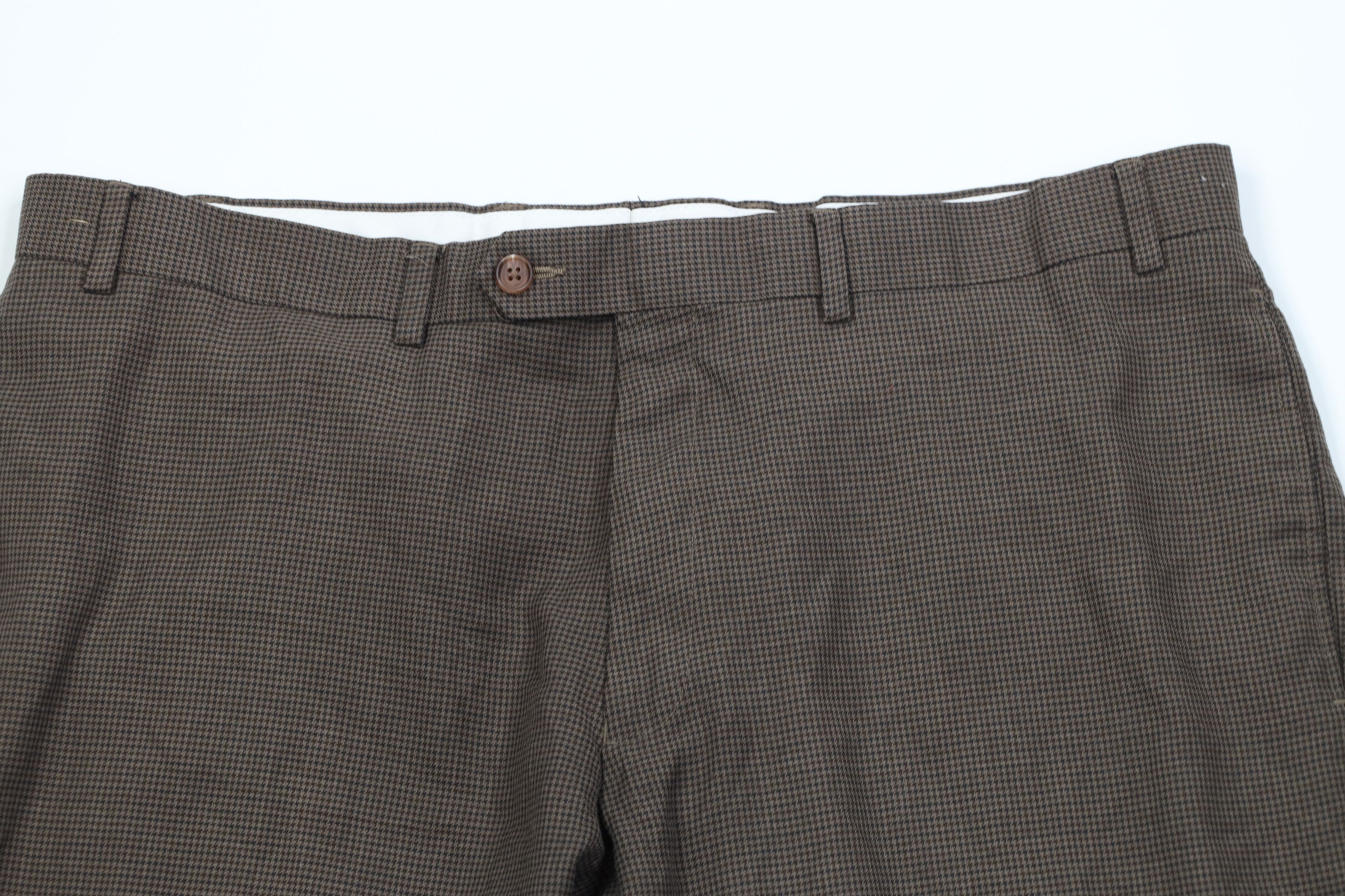 Ralph Lauren Vintage Ralph Lauren Gabardine Houndstooth Wide Leg Pants Size US 40 / EU 56 - 2 Thumbnail