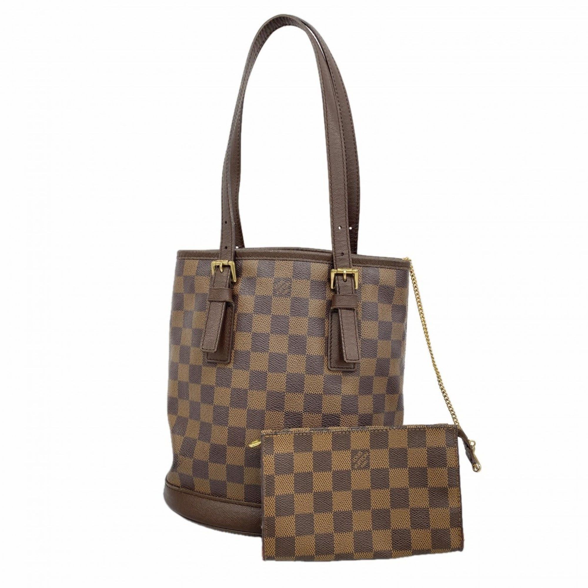 Louis Vuitton Damier Marais Tote Bag N42240 Ebene Women's