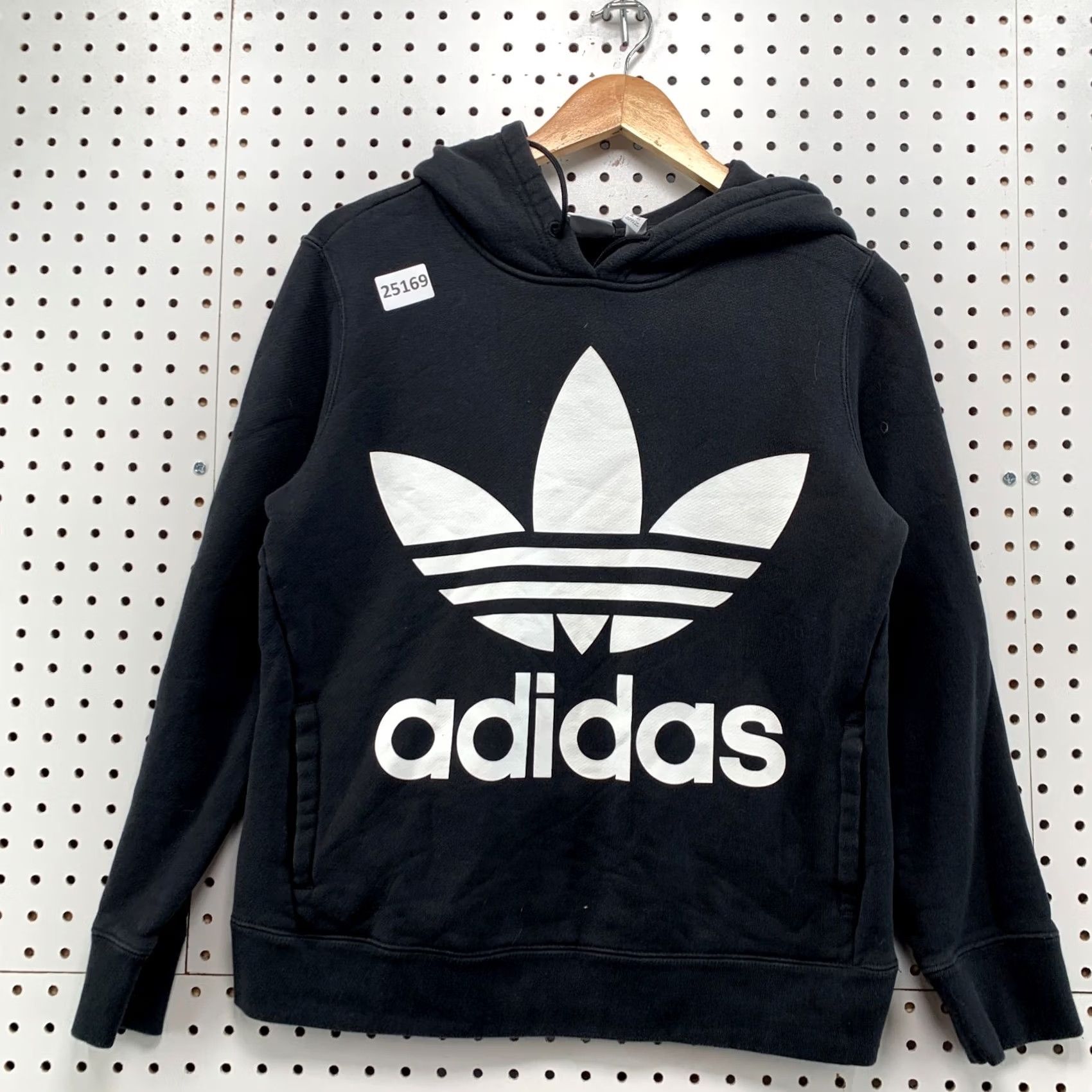 Adidas Adidas Originals Hooded Sweatshirt Black White Trefoil Logo Womens Small XS? Size S / US 4 / IT 40 - 5 Thumbnail