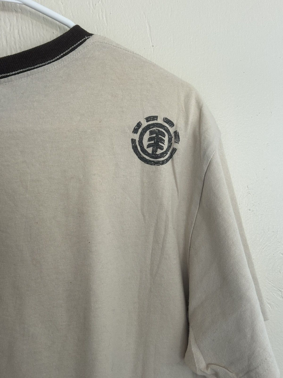 Element Y2K Element Skateboards Beige Logo Tee w/ Back Shoulder Hit Size US L / EU 52-54 / 3 - 6 Thumbnail