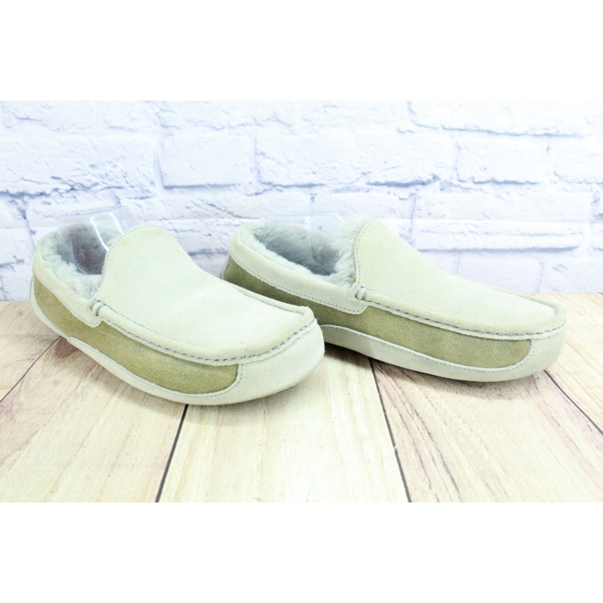 Ugg UGG Ascot Gray Suede Wool Lined Moccasin Slippers Size US 9 / EU 42 - 2 Thumbnail