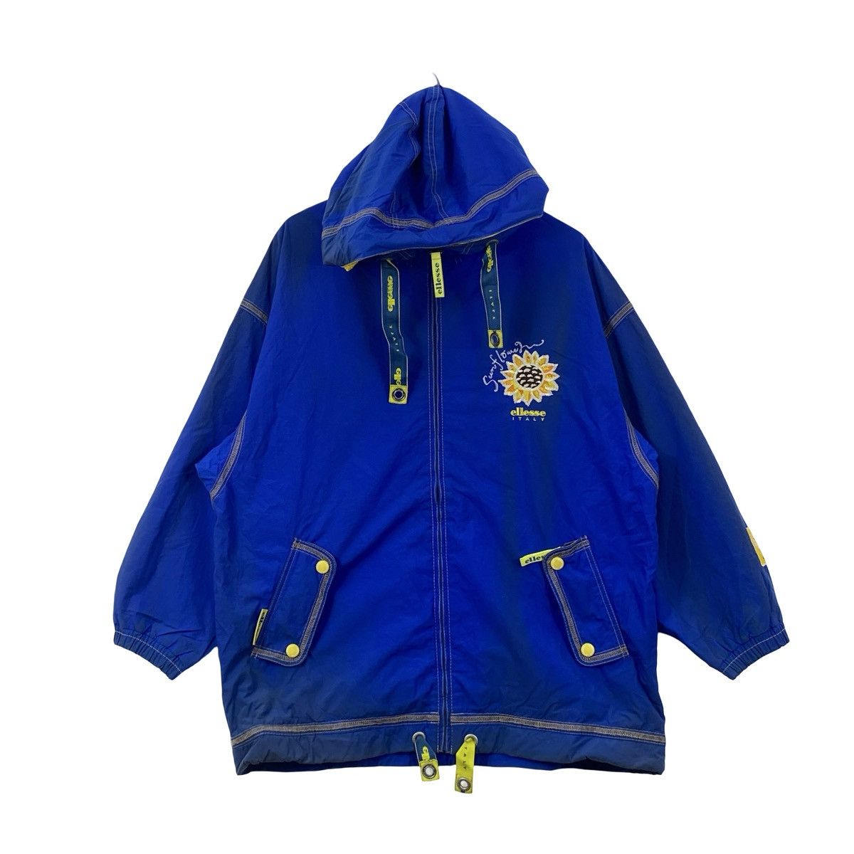 Ellesse Vintage ELLESSE ITALY Sunflower Embroidered Hooded Jacket Size US XXL / EU 58 / 5 - 1 Thumbnail