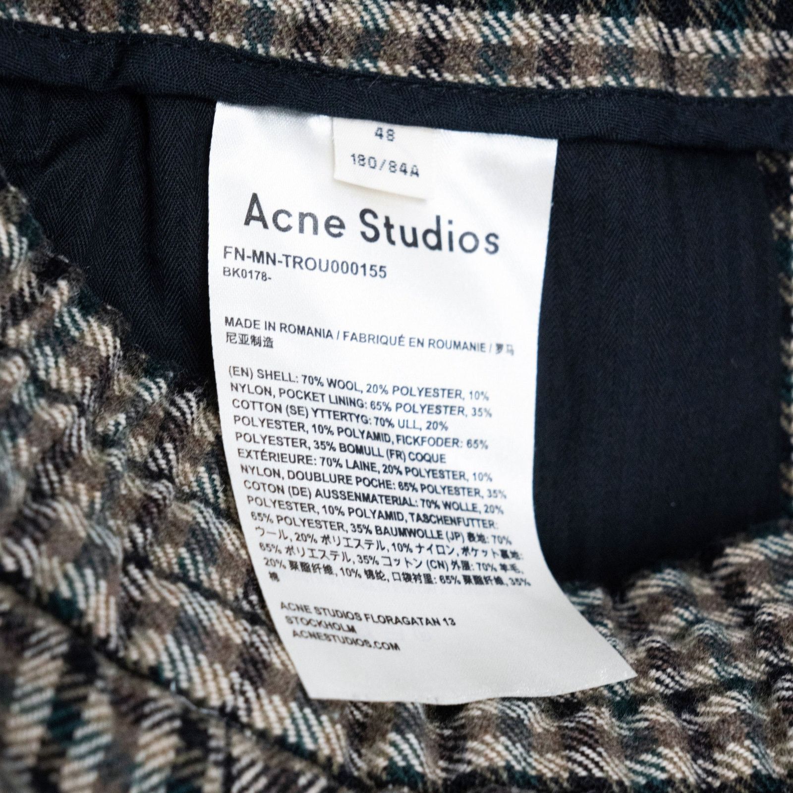 Acne Studios Acne Studios Knit Check Wool Brown Grey Trousers Pants Size US 32 / EU 48 - 9 Thumbnail