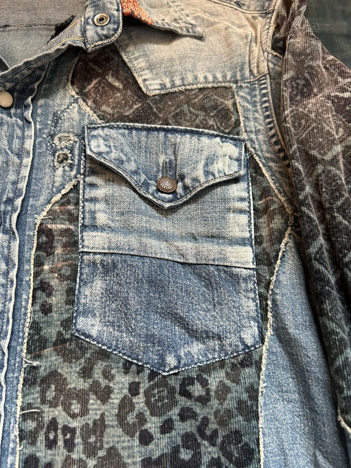 Kapital × Kapital Kountry Kapital denim leopard corduroy patchwork western shirt Size US M / EU 48-50 / 2 - 4 Thumbnail