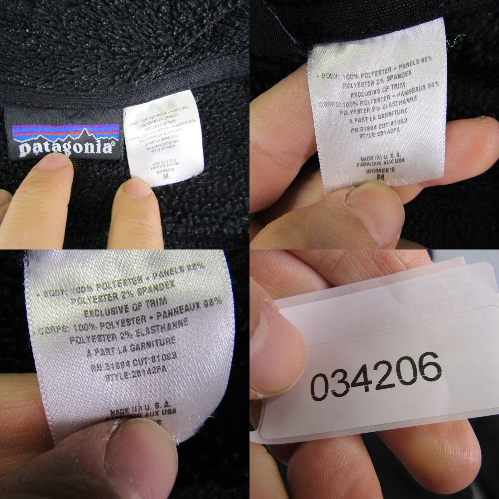Patagonia Patagonia Jacket Women's MARS Regular Fleece Black Medium Zip Full Up Sweater Length Mid-Length Size M / US 6-8 / IT 42-44 - 8 Thumbnail