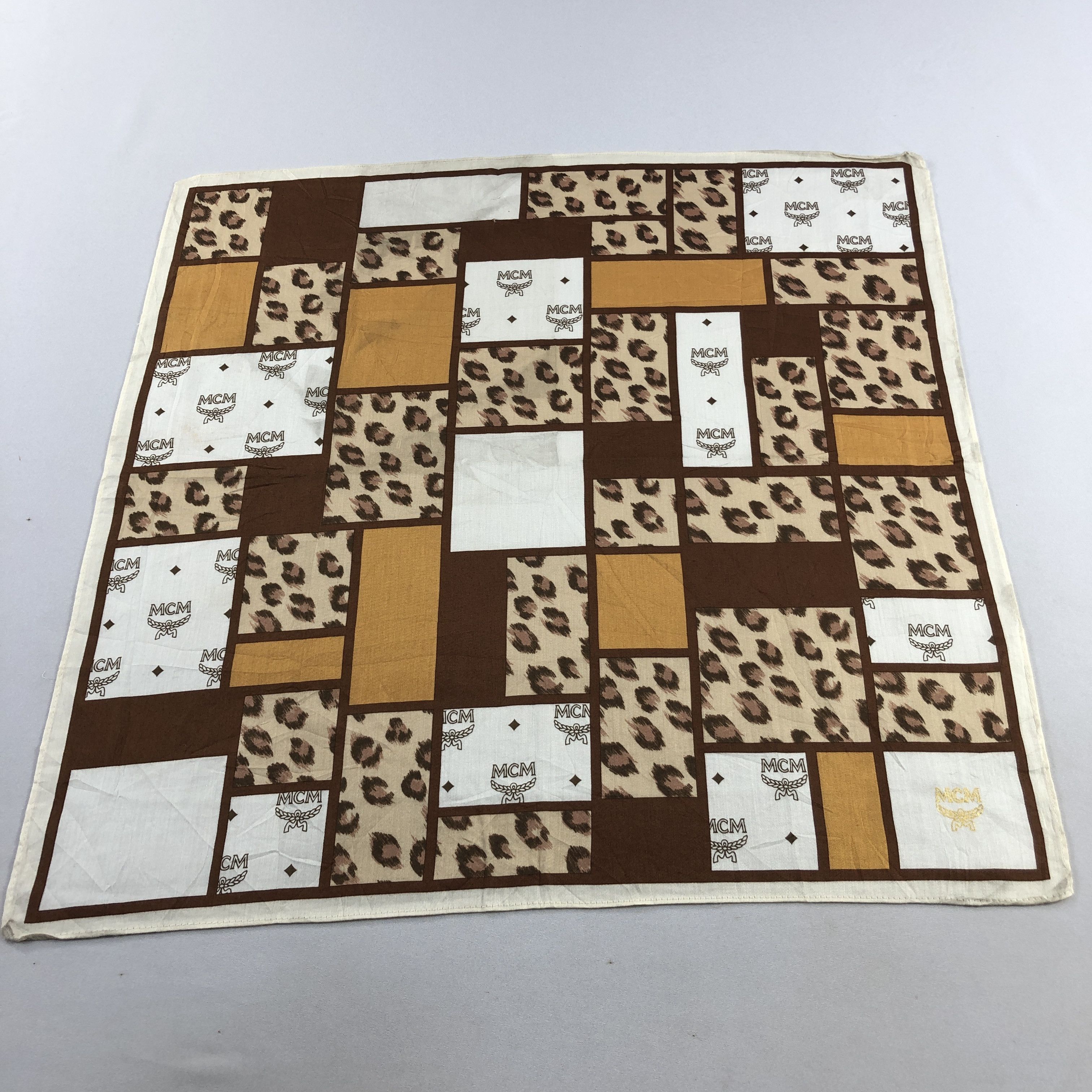 MCM MCM Monogram Handkerchief Neckerchief Bandana H2552 Size ONE SIZE - 1 Thumbnail