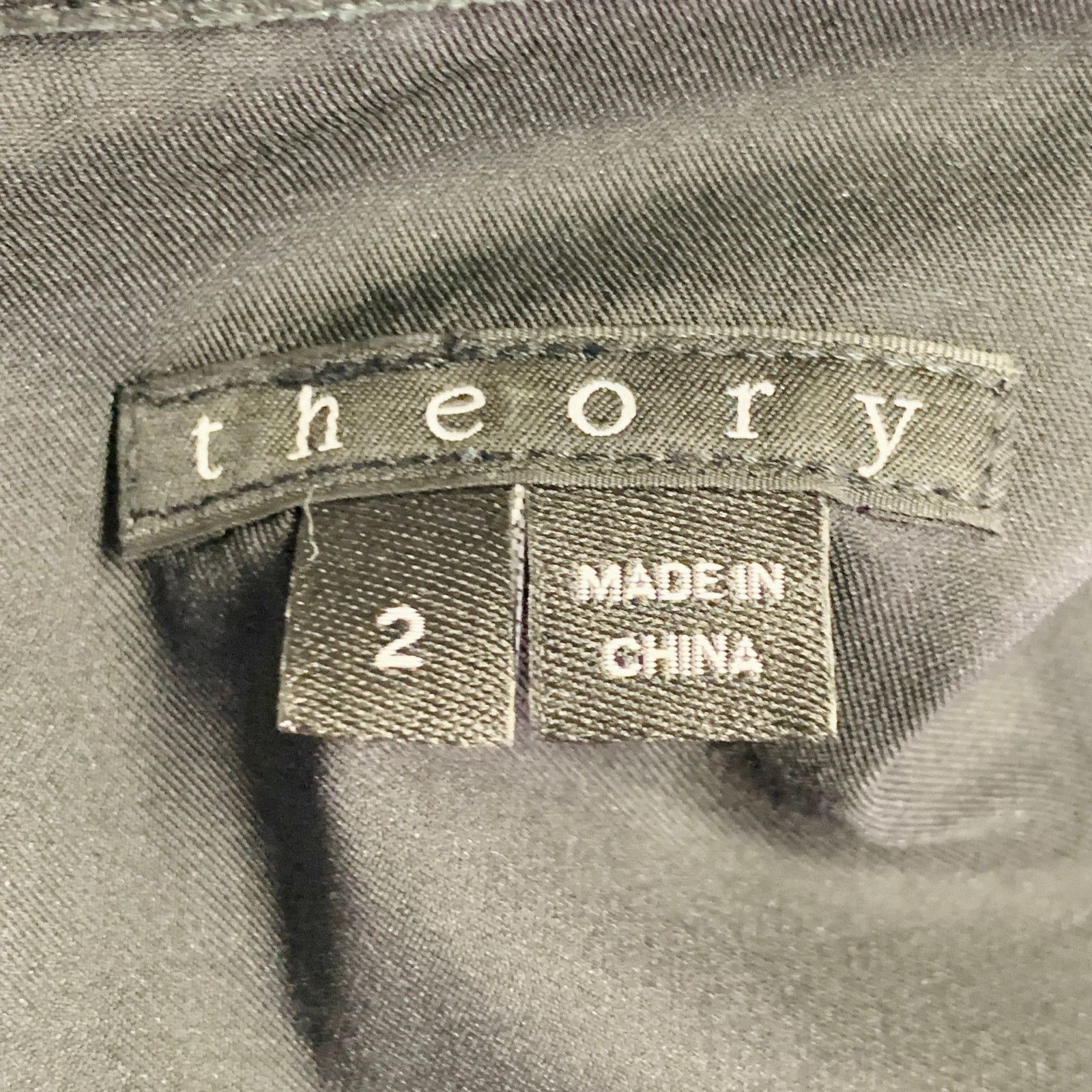 Theory Black Grey Virgin Wool Blend Goat Leather Sleeveless Dress Size XS / US 0-2 / IT 36-38 - 5 Thumbnail