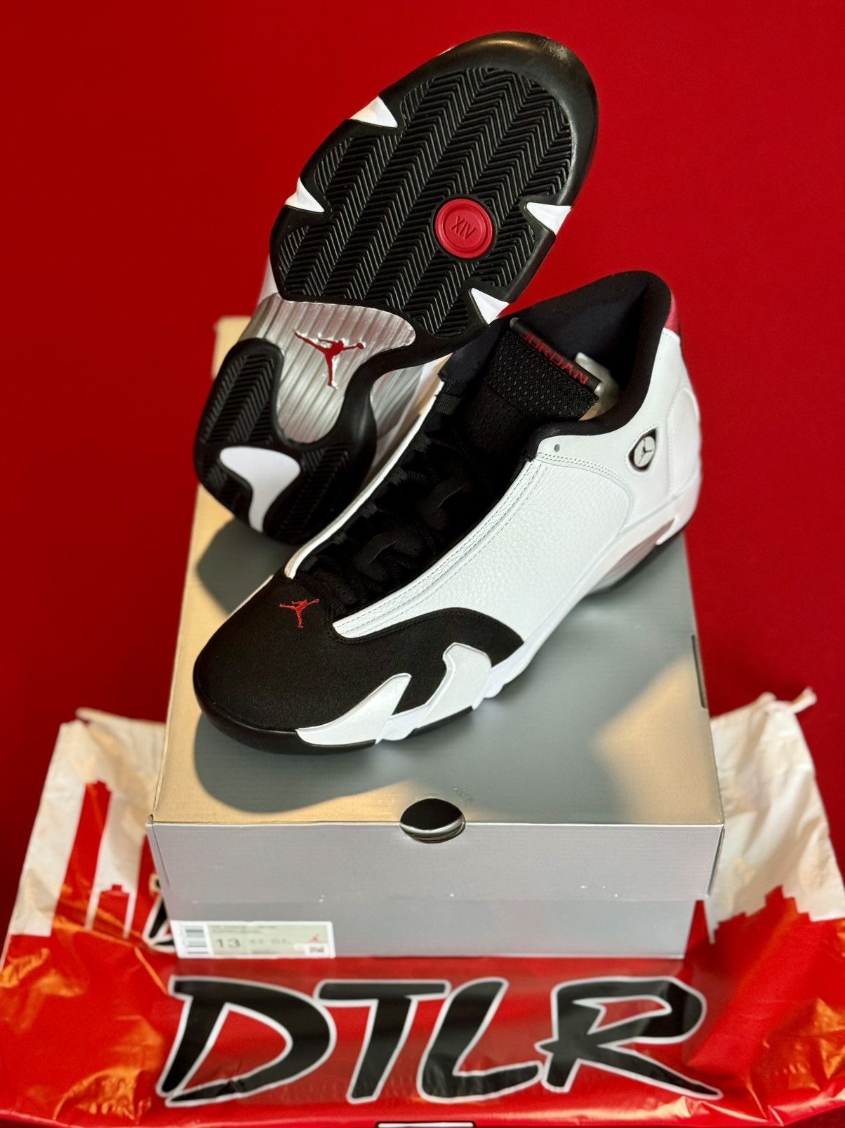 Nike Air Jordan 14 Retro Black Toe Size 13 Grailed