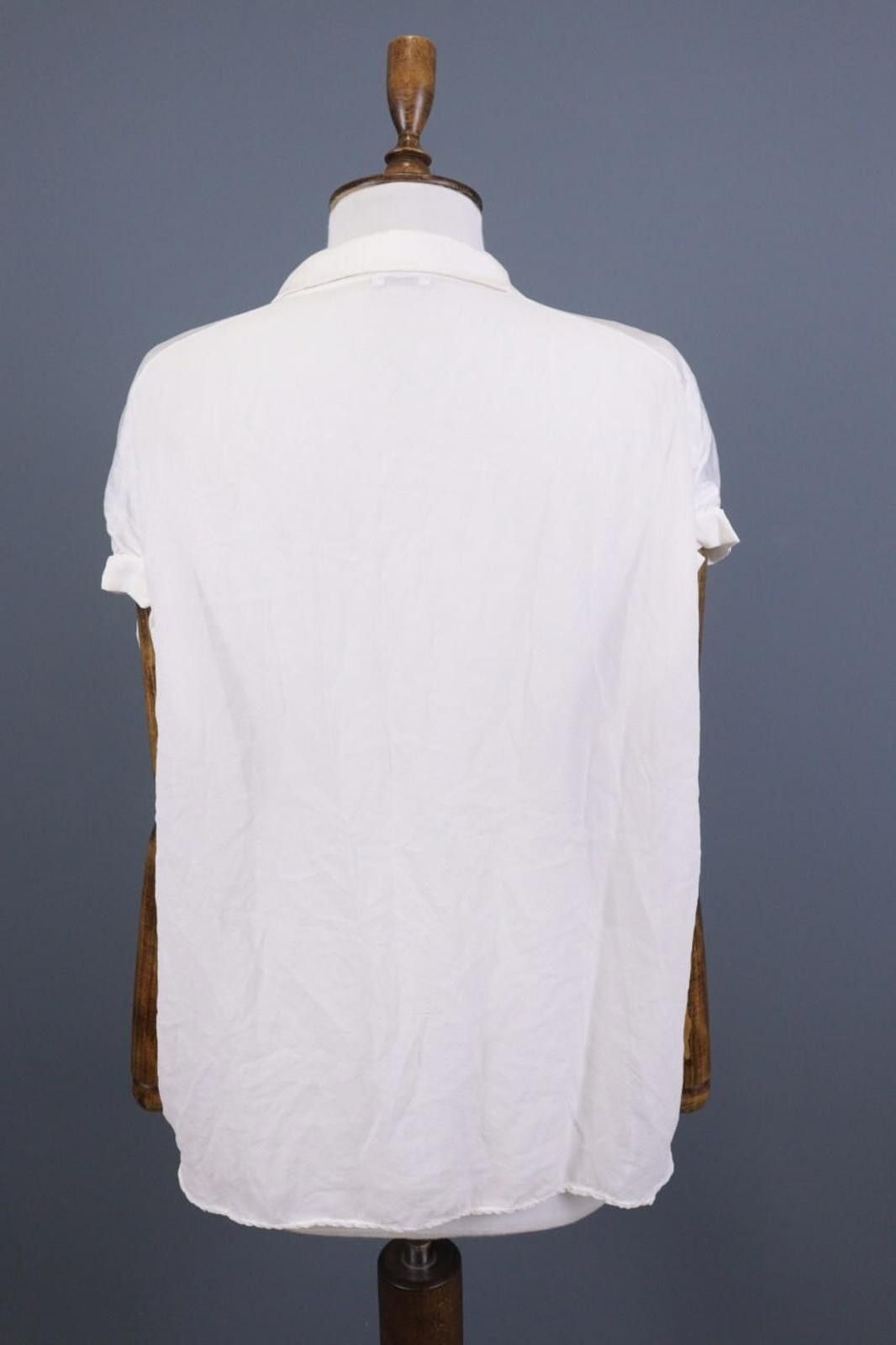 Designer Transit Par Such White Button Down Top Shirt Size 5 Size M / US 6-8 / IT 42-44 - 9 Thumbnail