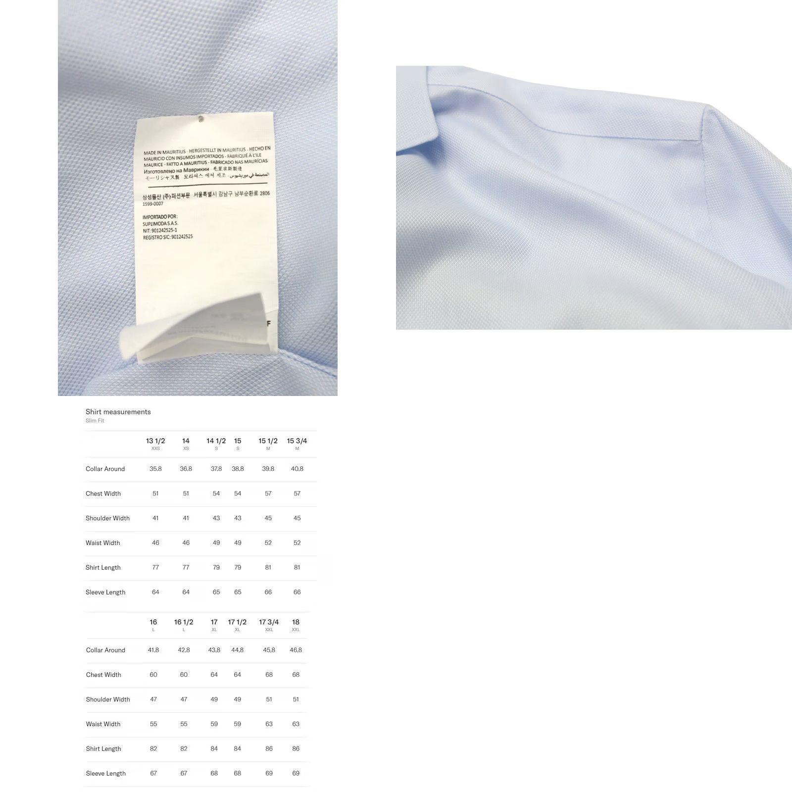 Suitsupply Suitsupply Try On Slim Fit Formal Shirt Blue Oxford Melange 41L/16L Mens Dress Shirt Button-Up Long Sleeve Size 42R - 8 Thumbnail