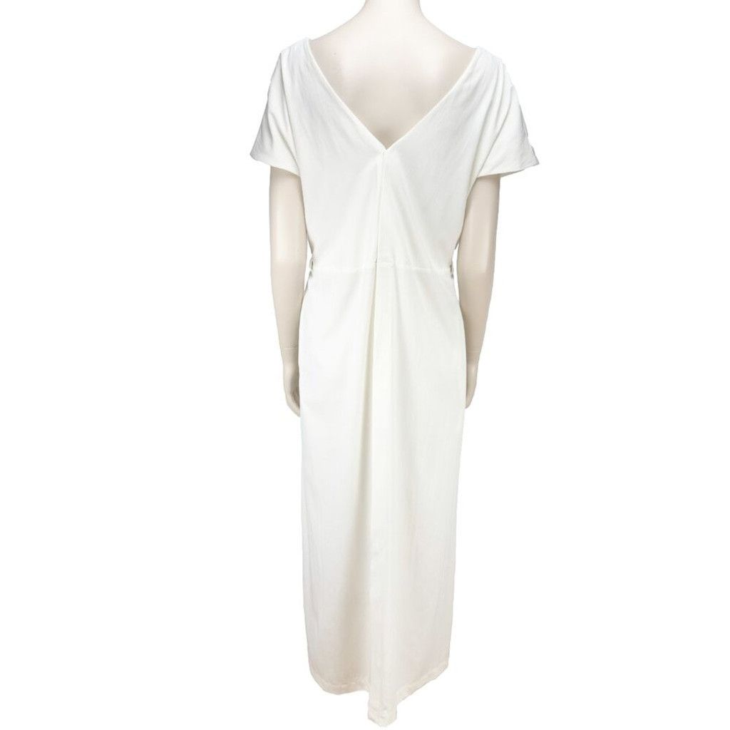 ADAM ET ROPE ADAY Minimalist Multiway White Maxi Dress with Black Belt S Size S / US 4 / IT 40 - 9 Thumbnail