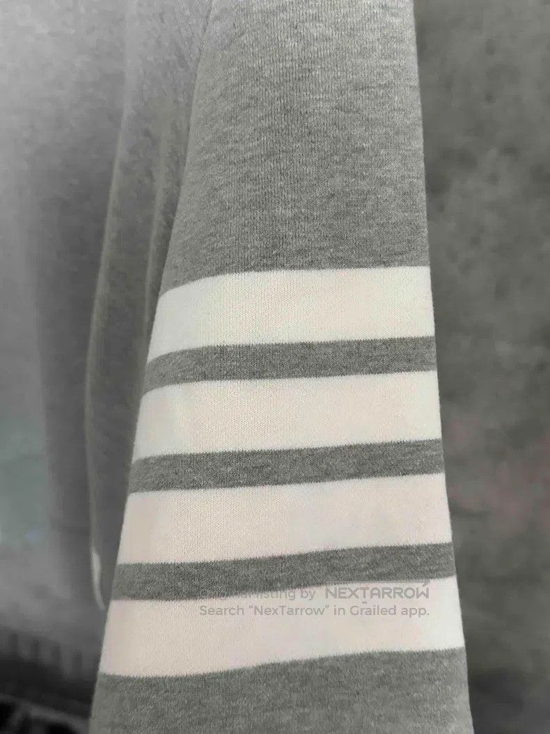 Thom Browne Thom Browne Classic Grey Four-Striped Crewneck Sweatshirt Size US XL / EU 56 / 4 - 3 Thumbnail