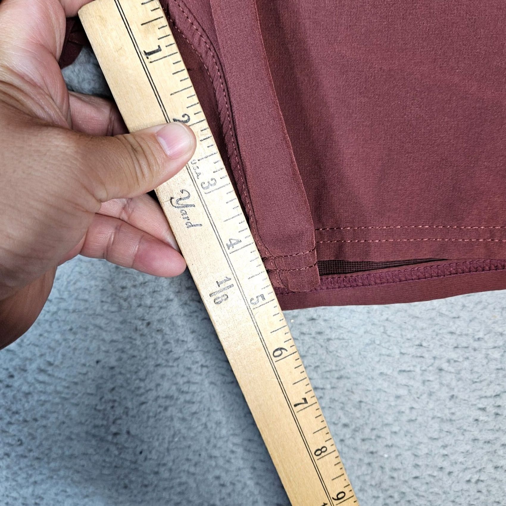 Vintage IPD Surf B100 Fit Men's Dark Red Board Shorts Size 31 Surf Shorts Regular Fit Casual Beach Polyester 31 in Red Mens Size US 31 - 6 Thumbnail