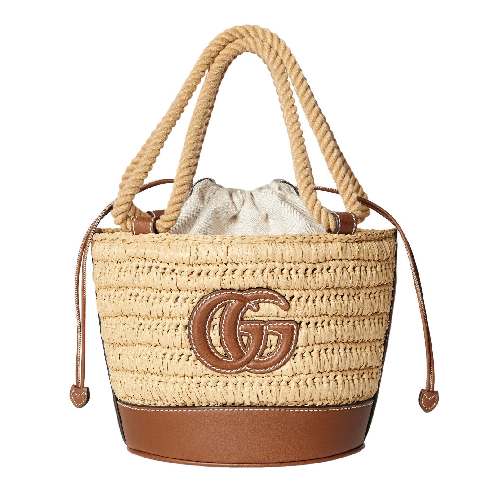 Gucci GUCCI Mini Woven Raffia Bucket Bag New & Authentic Size ONE SIZE - 1 Thumbnail