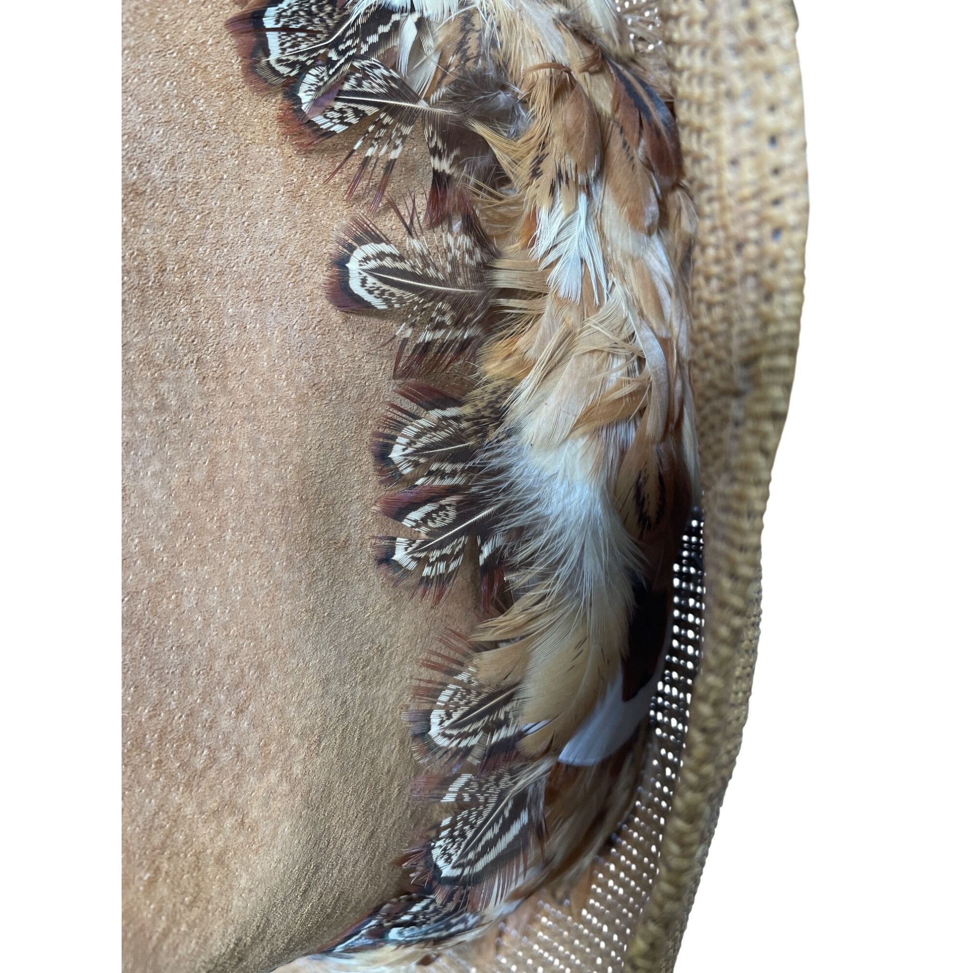 Wolverine Wolverine Western Wear Womens Brown Feathered Straw Cowboy H Size ONE SIZE - 7 Thumbnail