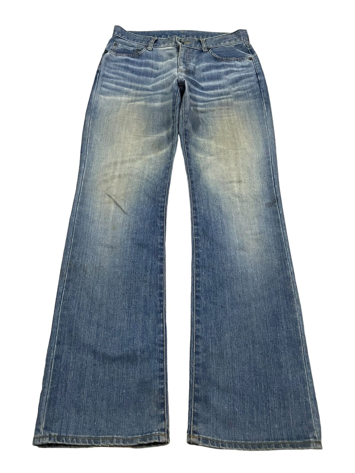 Jun Takahashi Vintage Y2K Japanese Brand Uniqlo Blue Wash Bootcut Jeans Size US 32 / EU 48 - 1 Thumbnail