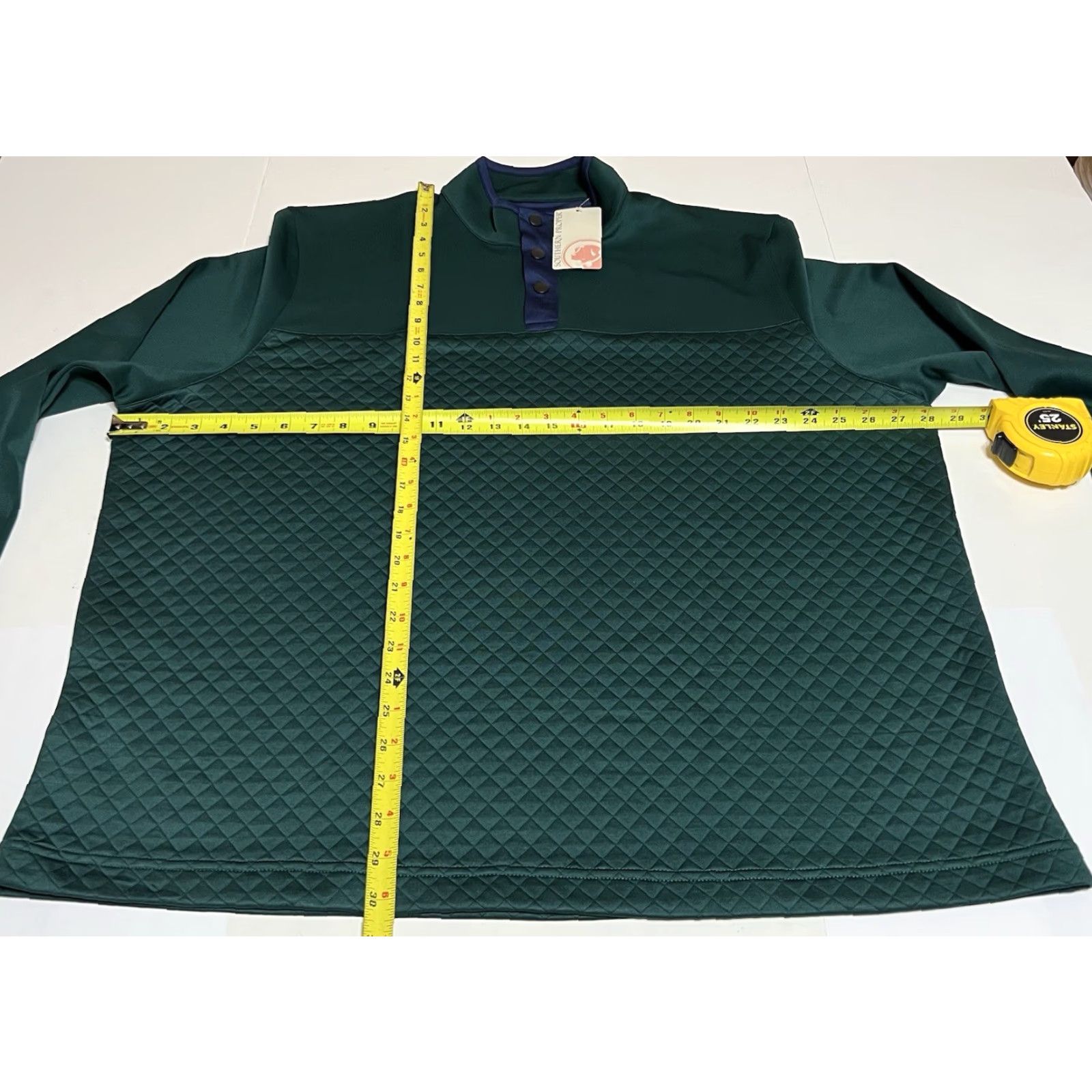 Southern Proper Southern Proper Mens XXL Pullover 1/4 Snap Button Green Sweater NWT Shirt? Size US XXL / EU 58 / 5 - 4 Thumbnail