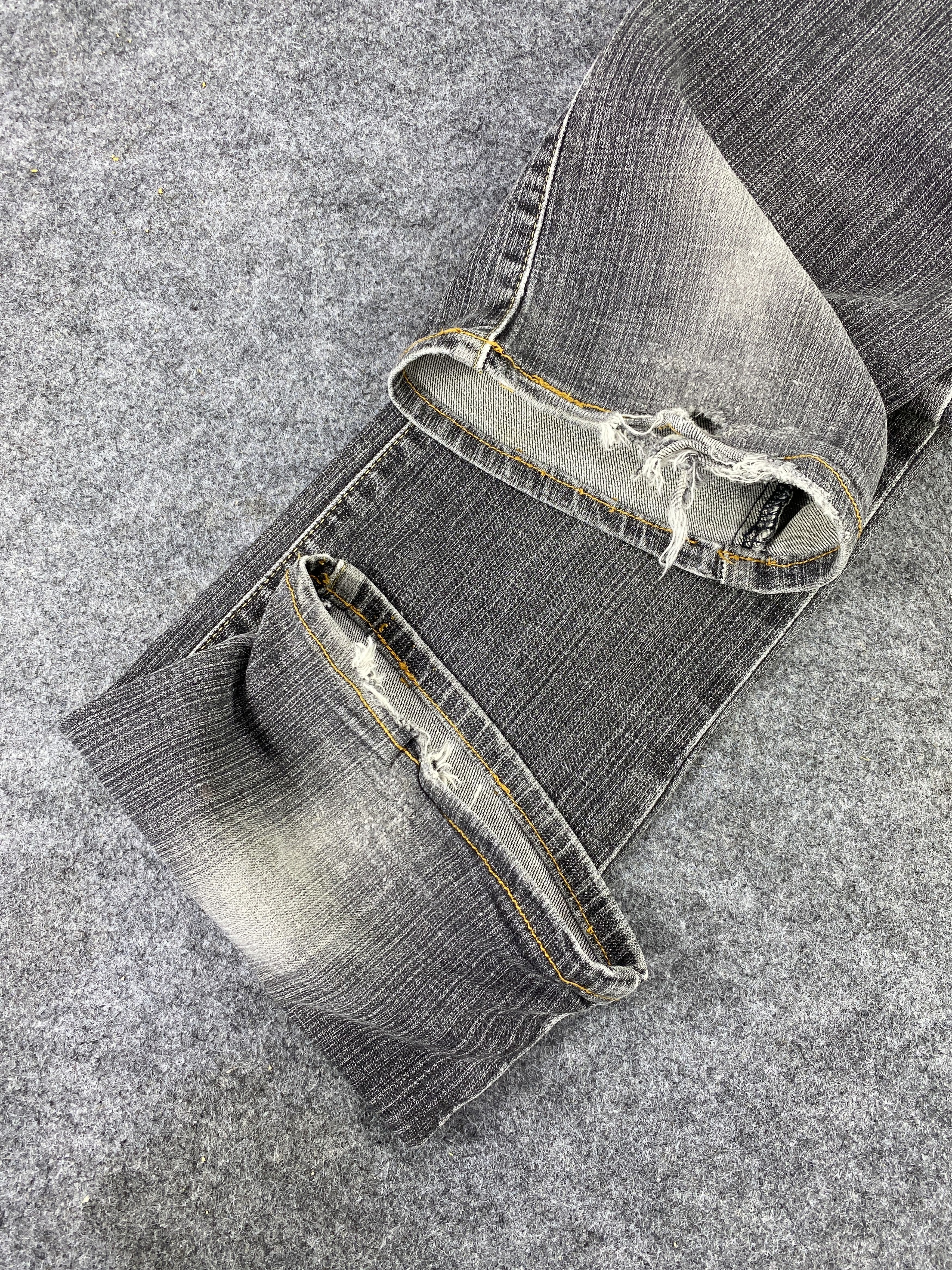 Wrangler Vintage Wrangle Grey Wash Flare Jeans - J985 Size 26" / US 2 / IT 38 - 12 Thumbnail