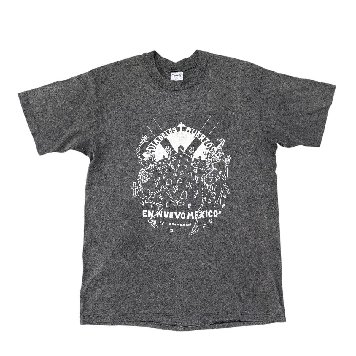 Vintage 80s Art By Susan Lewis~Duran Stedman Tee Shirt Poly Cotton Size US L / EU 52-54 / 3 - 1 Thumbnail
