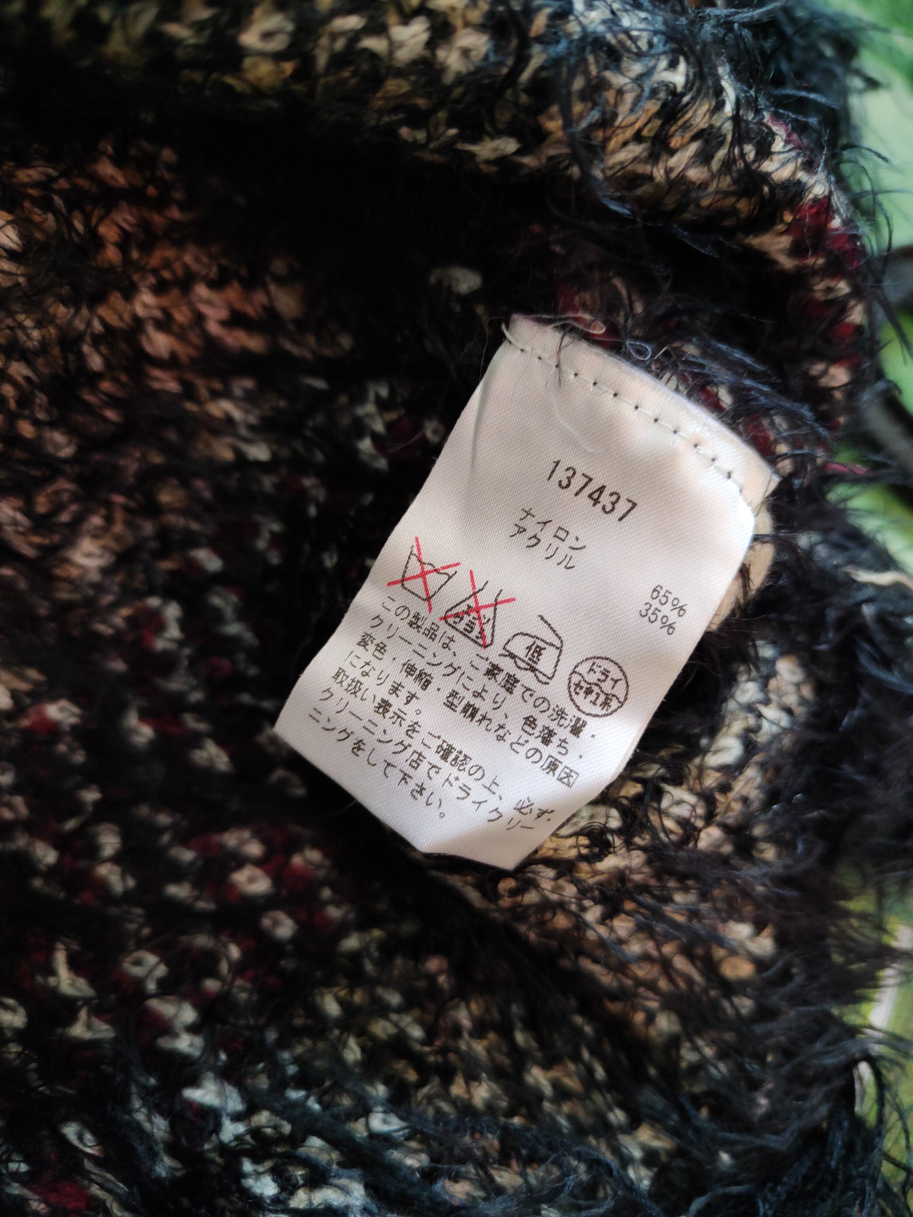 Japanese Brand × Vintage Cherry Paris Black Fur Mohair Knitwear like Kris van Design Size XXL / US 16-18 / IT 52-54 - 10 Thumbnail