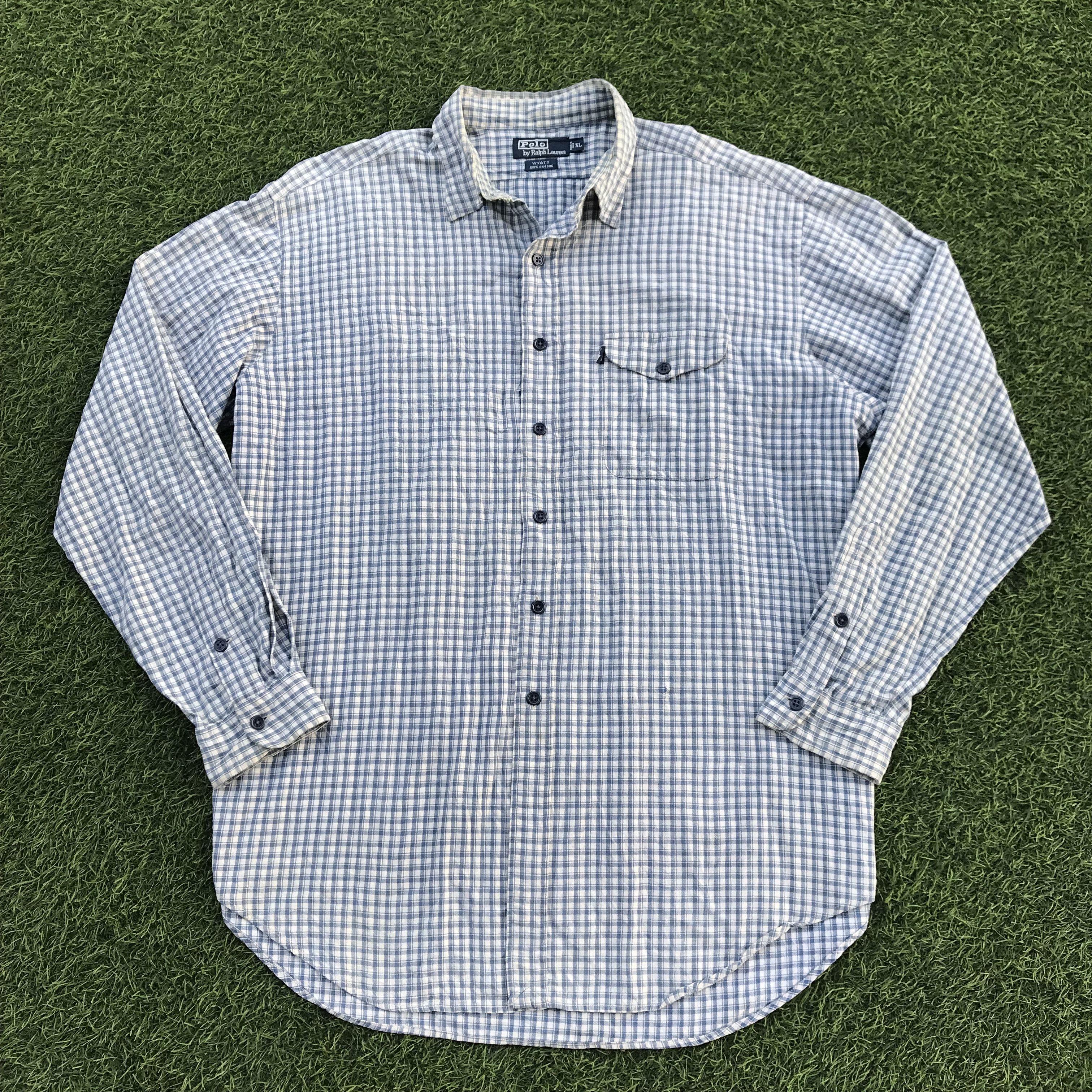 Polo Ralph Lauren × Vintage Vintage archive Polo ralph lauren Wyatt shirt checkered Size US XL / EU 56 / 4 - 17 Thumbnail