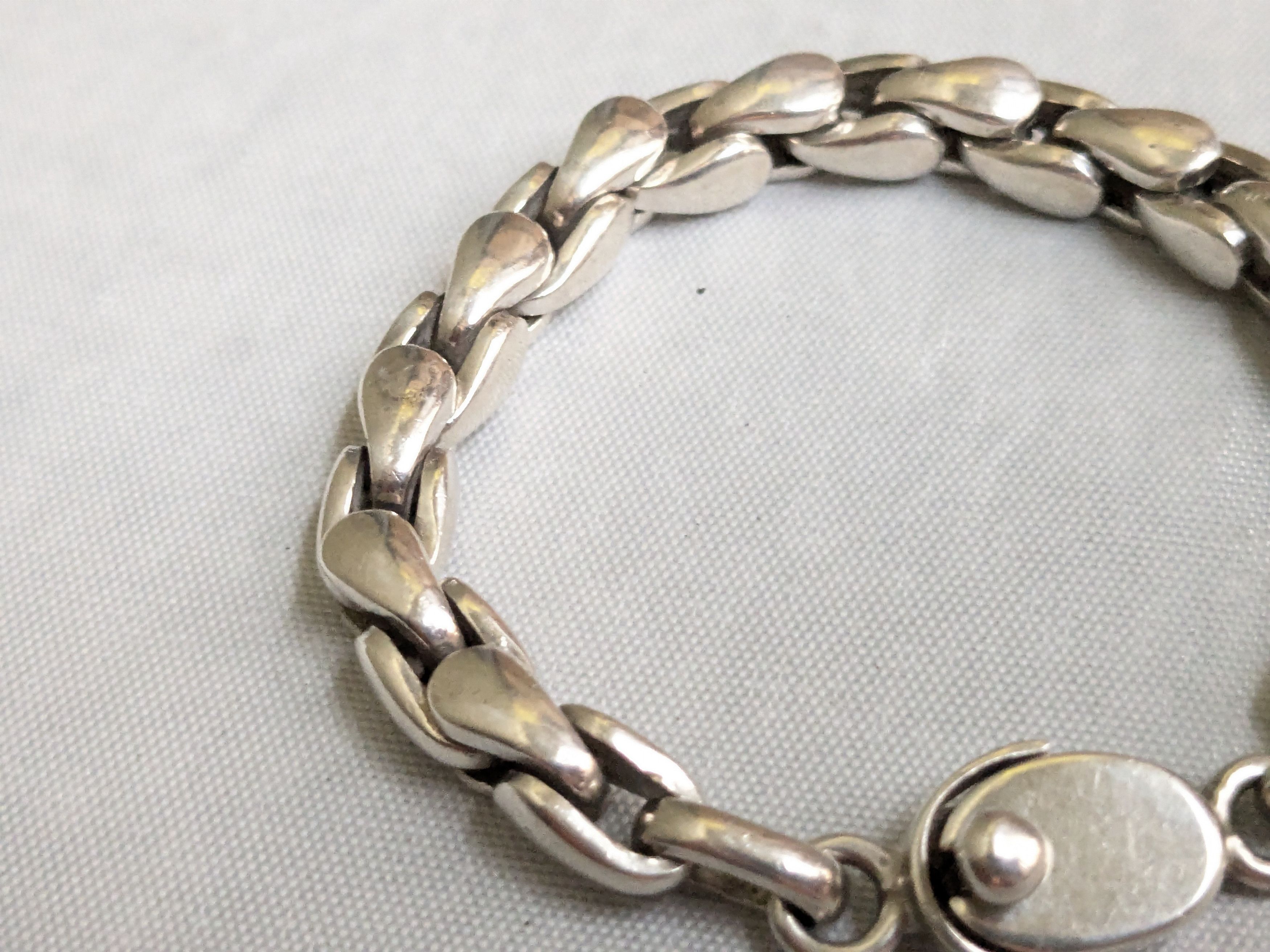 Jewelry Vintage Sterling Silver Bracelet Box Link Wheat Foxtail 6.5" Size ONE SIZE - 7 Thumbnail