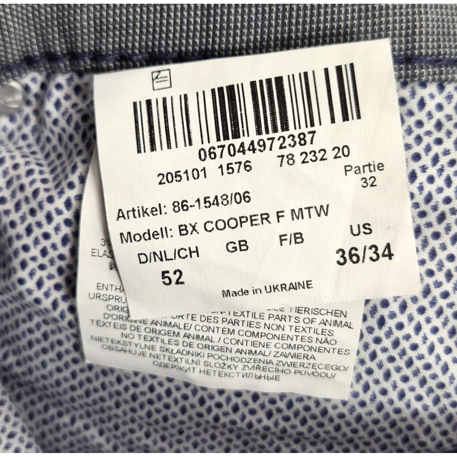BRAX Brax Cooper Pants Mens 36x34 Gray Chino Regular Fit 5 Pocket Casual Flat Front Zip Fly Logo 90s Hipster USA Mens Size US 36 / EU 52 - 6 Thumbnail
