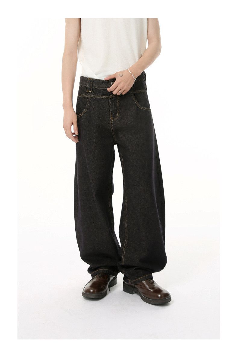 Japanese Brand American-style Vibe retro loose-fitting washed curved jeans Size US 32 / EU 48 - 2 Thumbnail