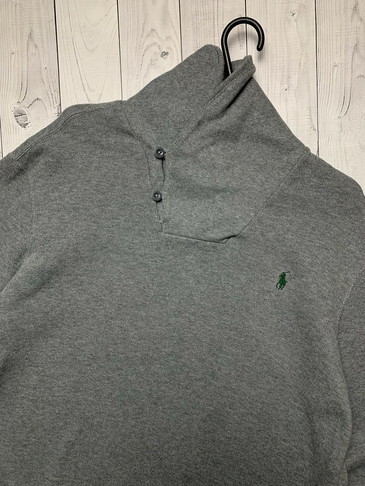 Polo Ralph Lauren × Vintage Vintage Polo Ralph Lauren sweater size XL logo grey Size US XL / EU 56 / 4 - 2 Thumbnail