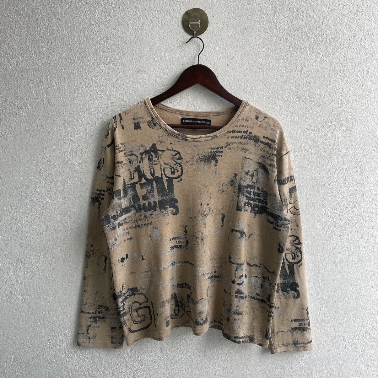 BERNINGS SHO Vintage Bernings-Sho Punk Styles Gothic Longsleeve Shirts Size US M / EU 48-50 / 2 - 1 Thumbnail