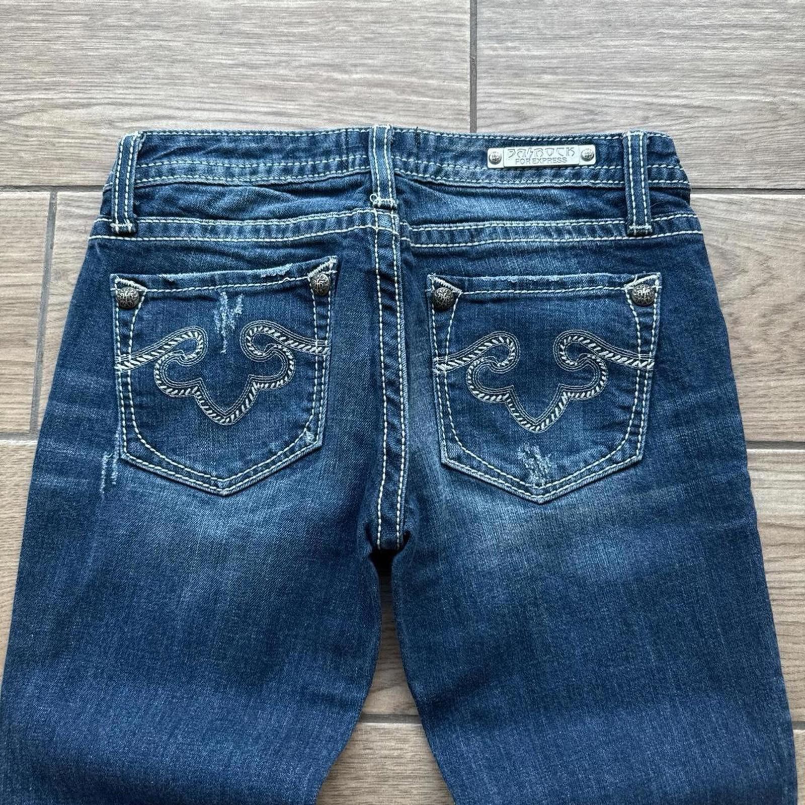 Express Y2K Be Rock for Express Boot Cut Denim 00s Jeans Size 42" / US 20 - 7 Thumbnail