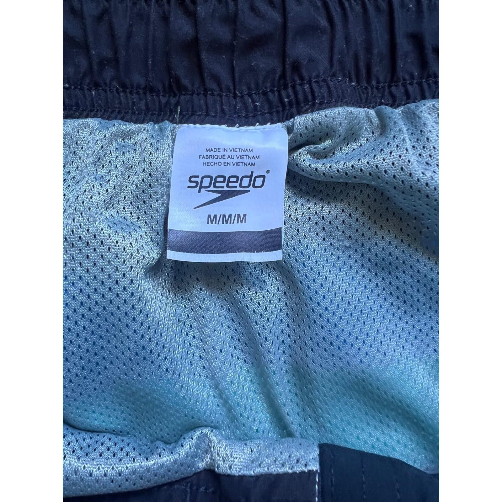 Speedo Speedo Mens Board Shorts White Striped Swim Trunks Size M Size US 32 / EU 48 - 4 Thumbnail