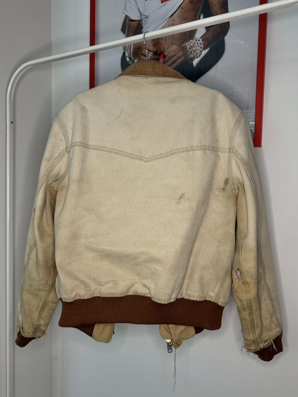 Carhartt Vintage Thrashed Carhartt Santa Fe Jacket Size US L / EU 52-54 / 3 - 2 Thumbnail