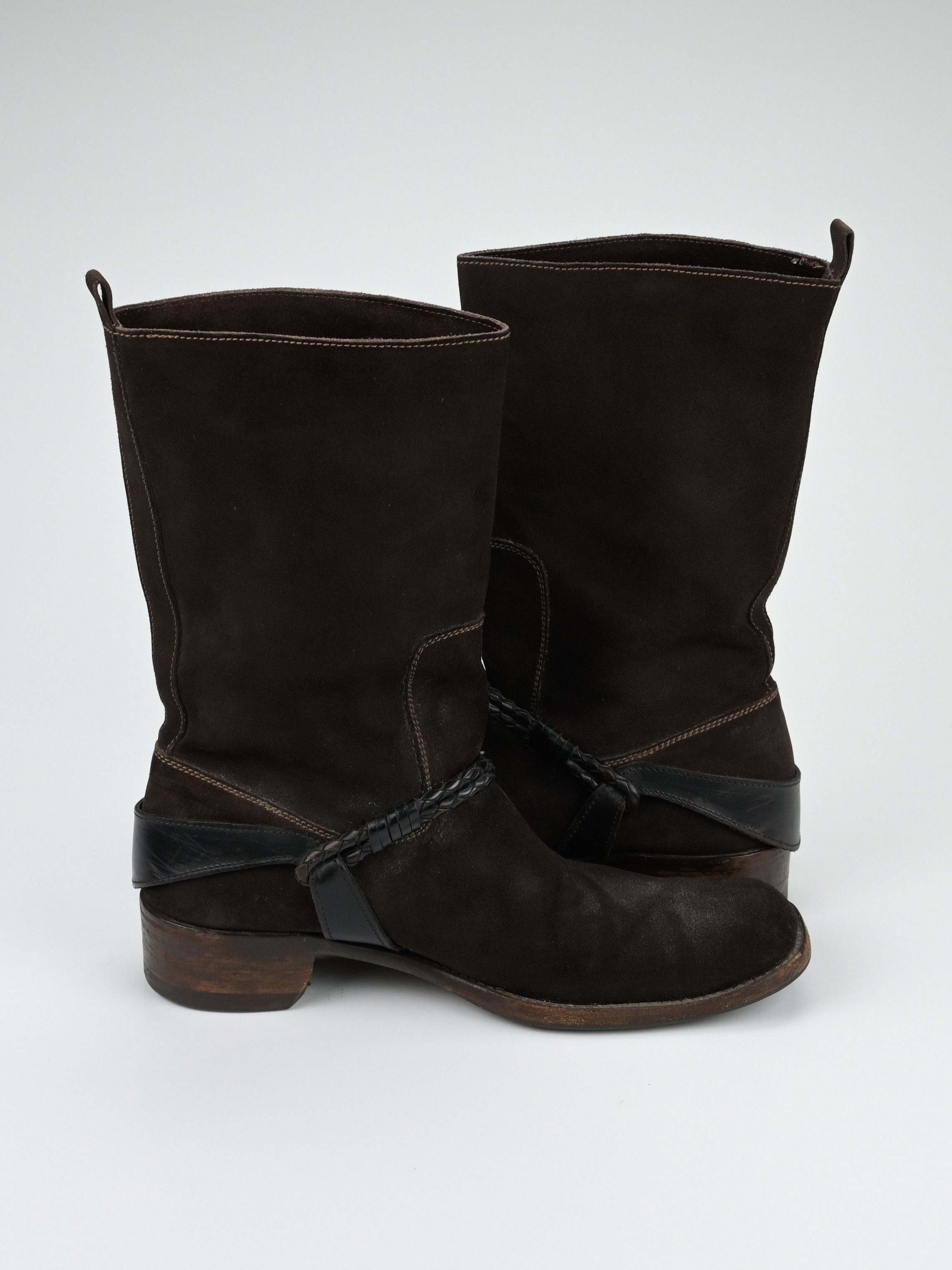 Bottega Veneta Suede Intrecciato Braided Weave Cord Boots Size US 10 / EU 43 - 5 Thumbnail