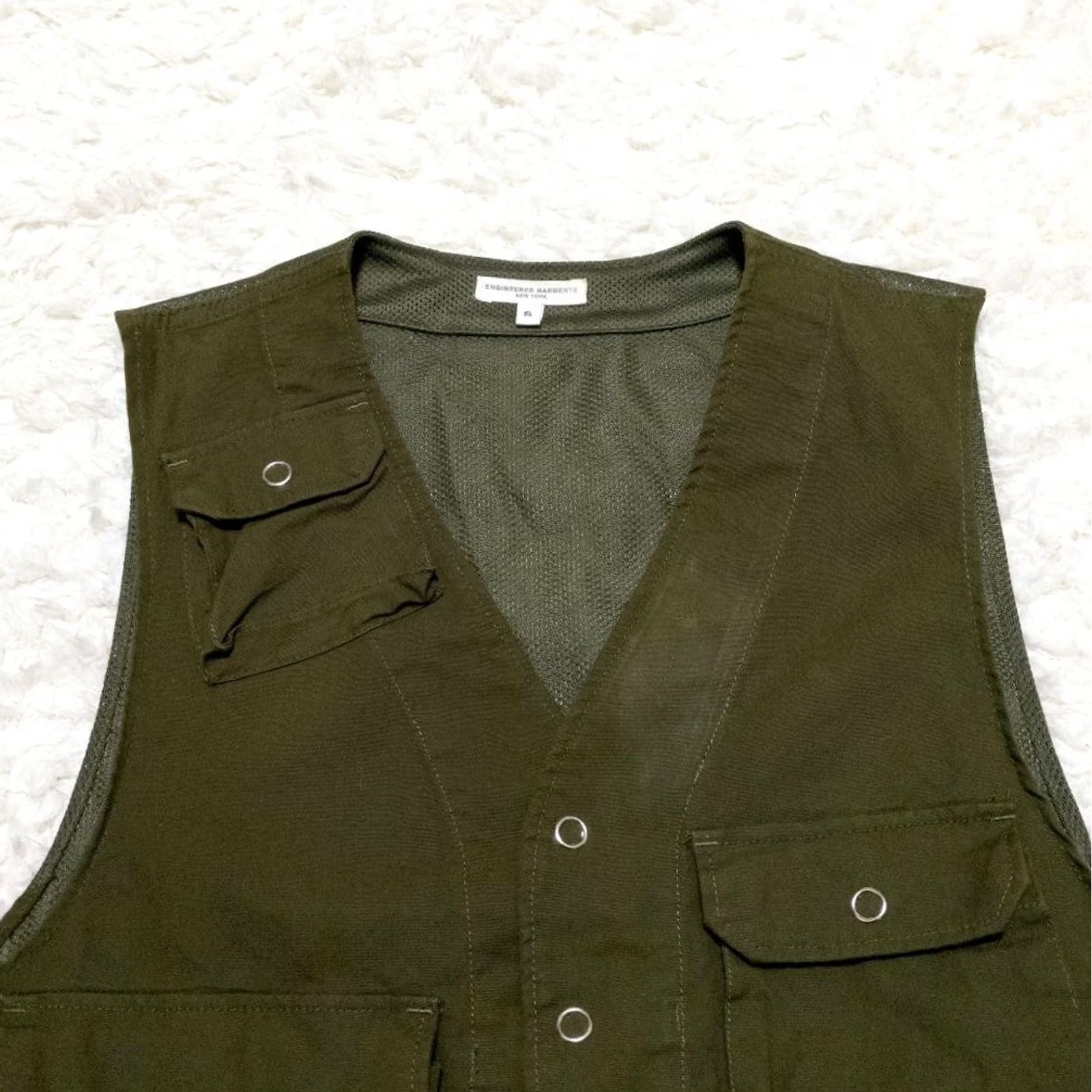 Engineered Garments Engineered Garments Vest Size S Khaki Green Cotton Military Men's Pre-owned Size US S / EU 44-46 / 1 - 3 Thumbnail