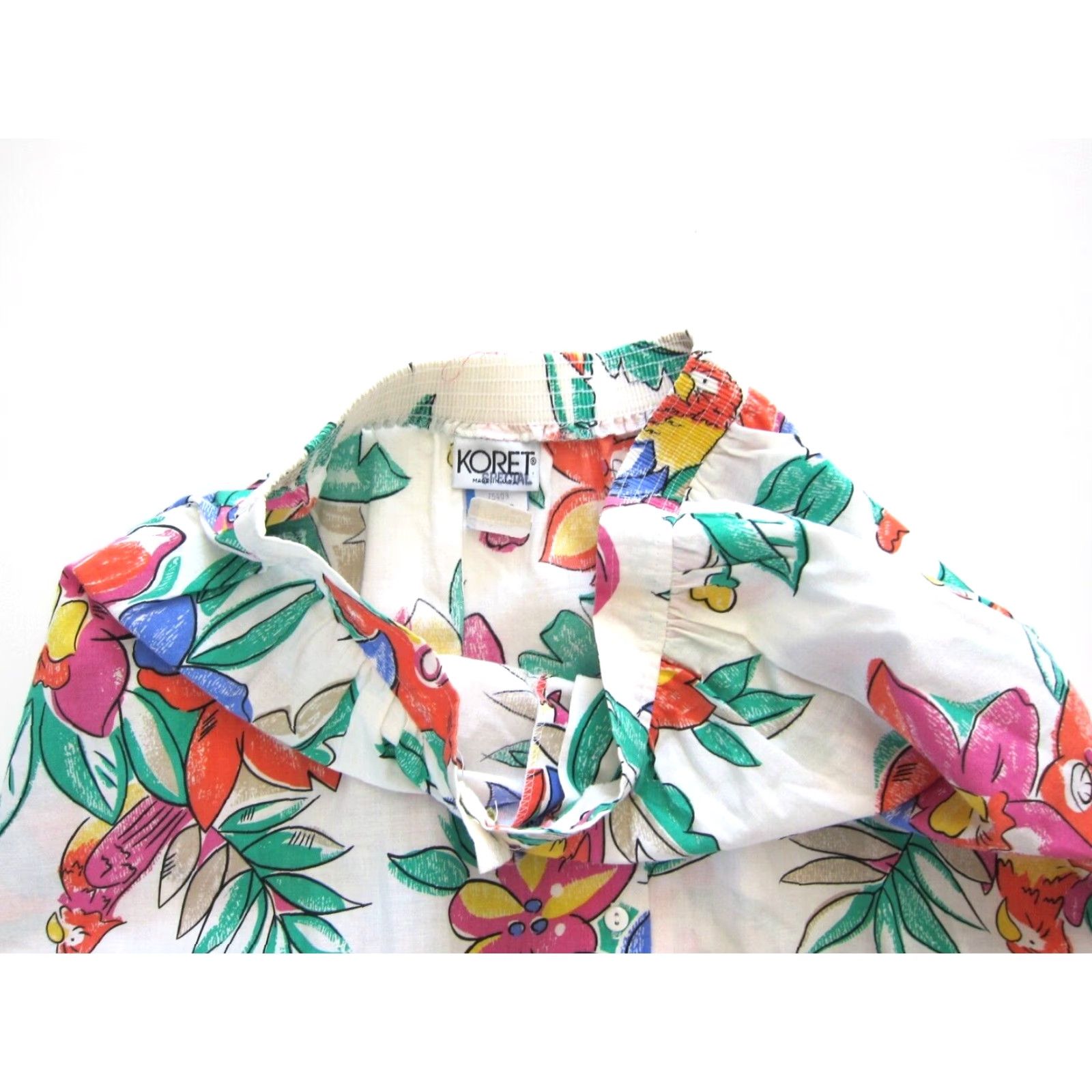 Vintage Vintage Koret 100% Cotton Green Yellow Pink Parrot Bird Button Maxi Skirt Small Koret Vintage 100% Cotton Green Pink Parrot Bird Maxi Skirt Small Size 28" / US 6 / IT 42 - 5 Thumbnail