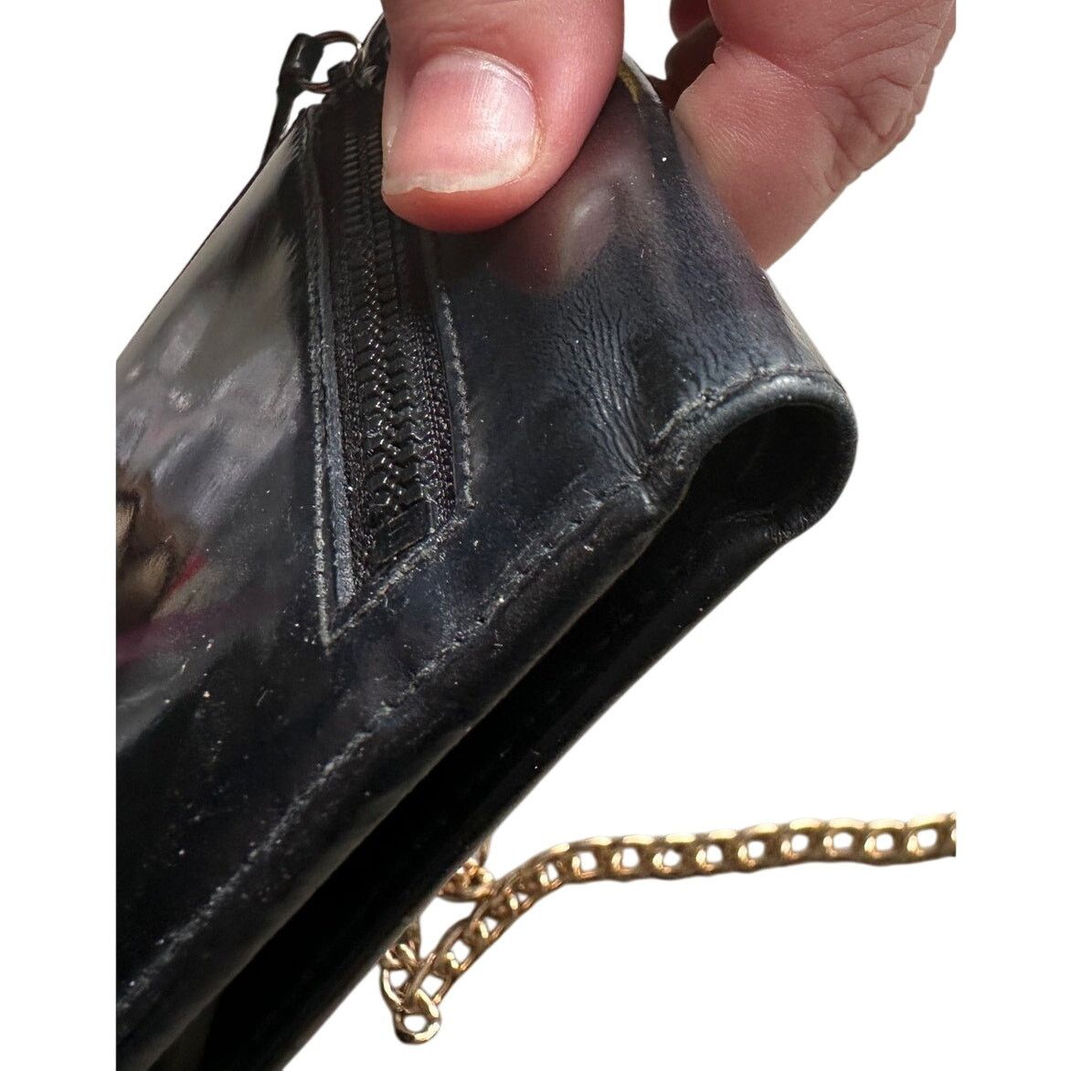 Salvatore Ferragamo Ferragamo Bi-fold Wallet - Double Gancini Enamel Black Size ONE SIZE - 10 Thumbnail