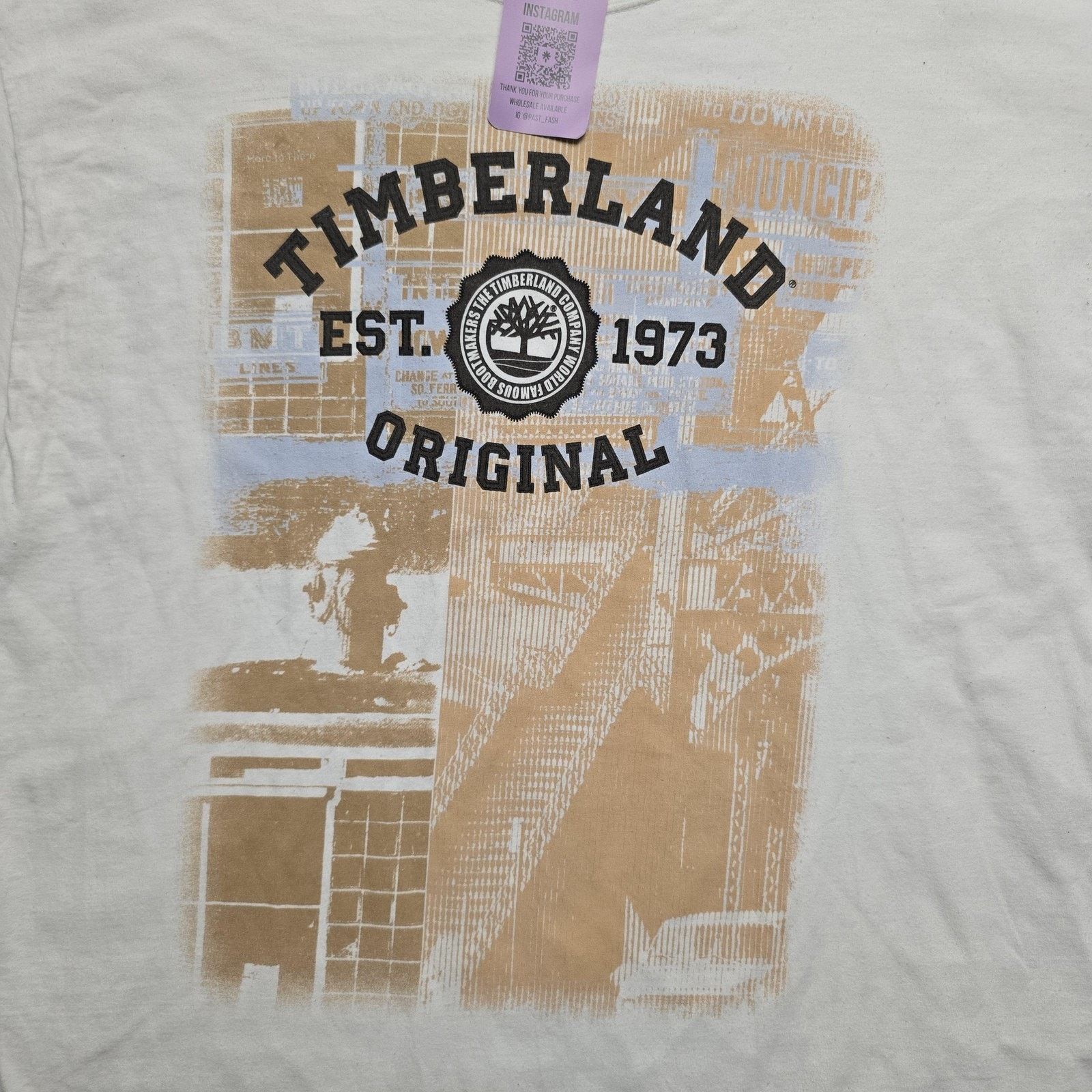 Timberland Vintage Timberland Shirt XL White Logo Tee Y2K Streewear Size US XL / EU 56 / 4 - 2 Thumbnail