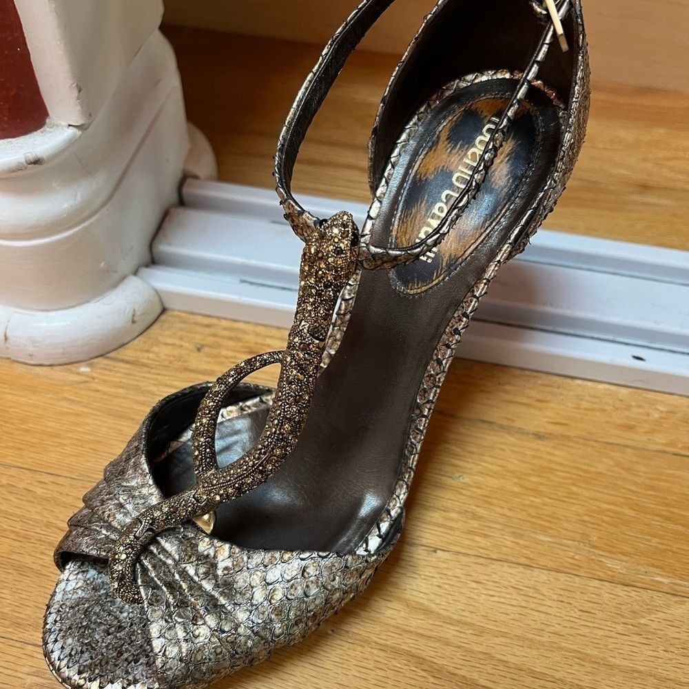 Roberto Cavalli STUNNING ROBERTO CAVALLI SNAKE HEELS Size US 8 / IT 38 - 6 Thumbnail