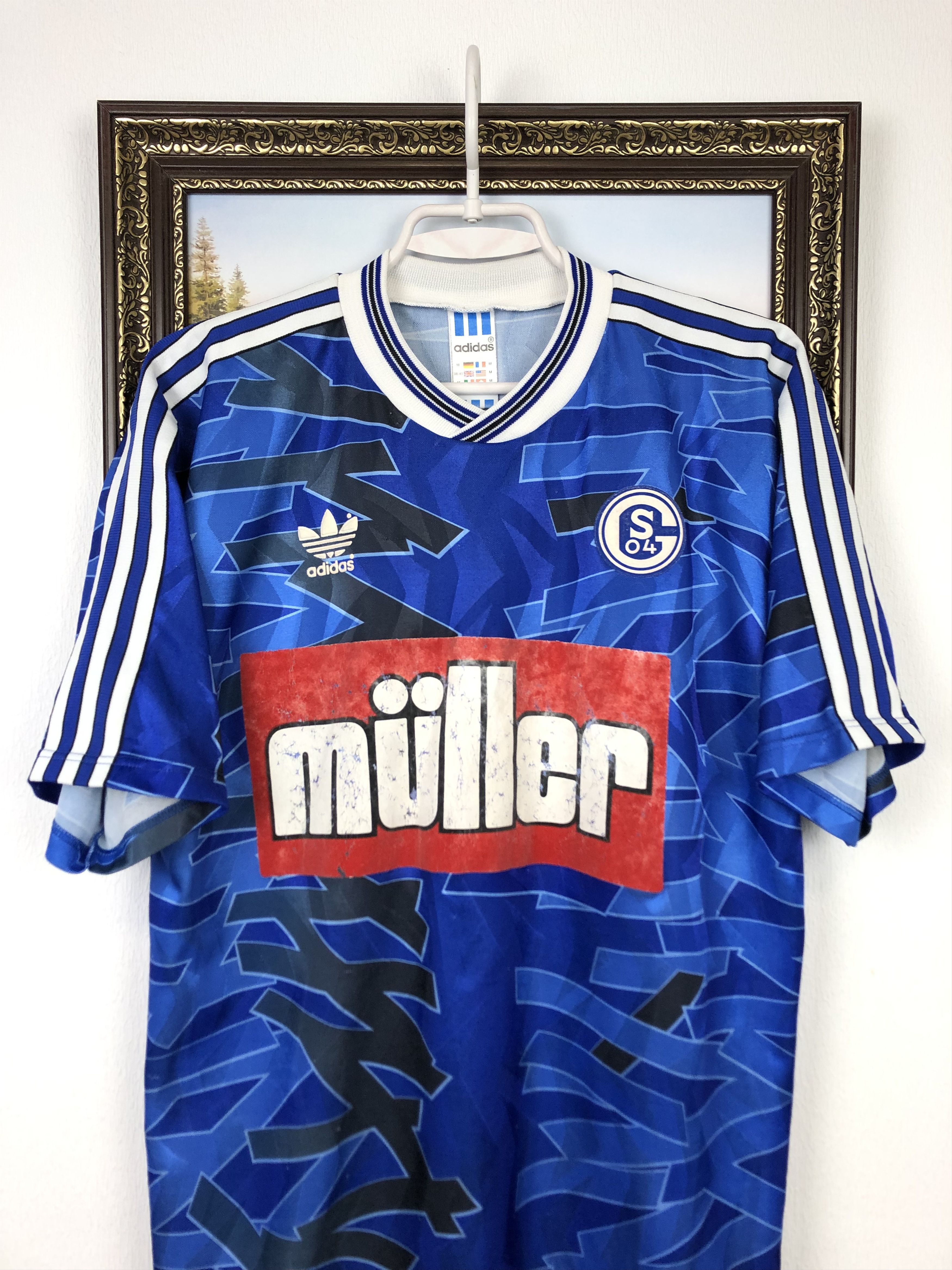 Adidas FC Schalke 04 Home football shirt 1993 Soccer Adidas Jersey Size US M / EU 48-50 / 2 - 2 Thumbnail
