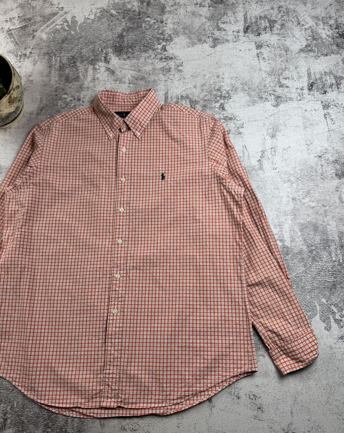 Polo Ralph Lauren Polo Ralph Lauren XL Orange Checked Button Colorful Men’s Plaid LongSleeve Shirt Size US XL / EU 56 / 4 - 3 Thumbnail